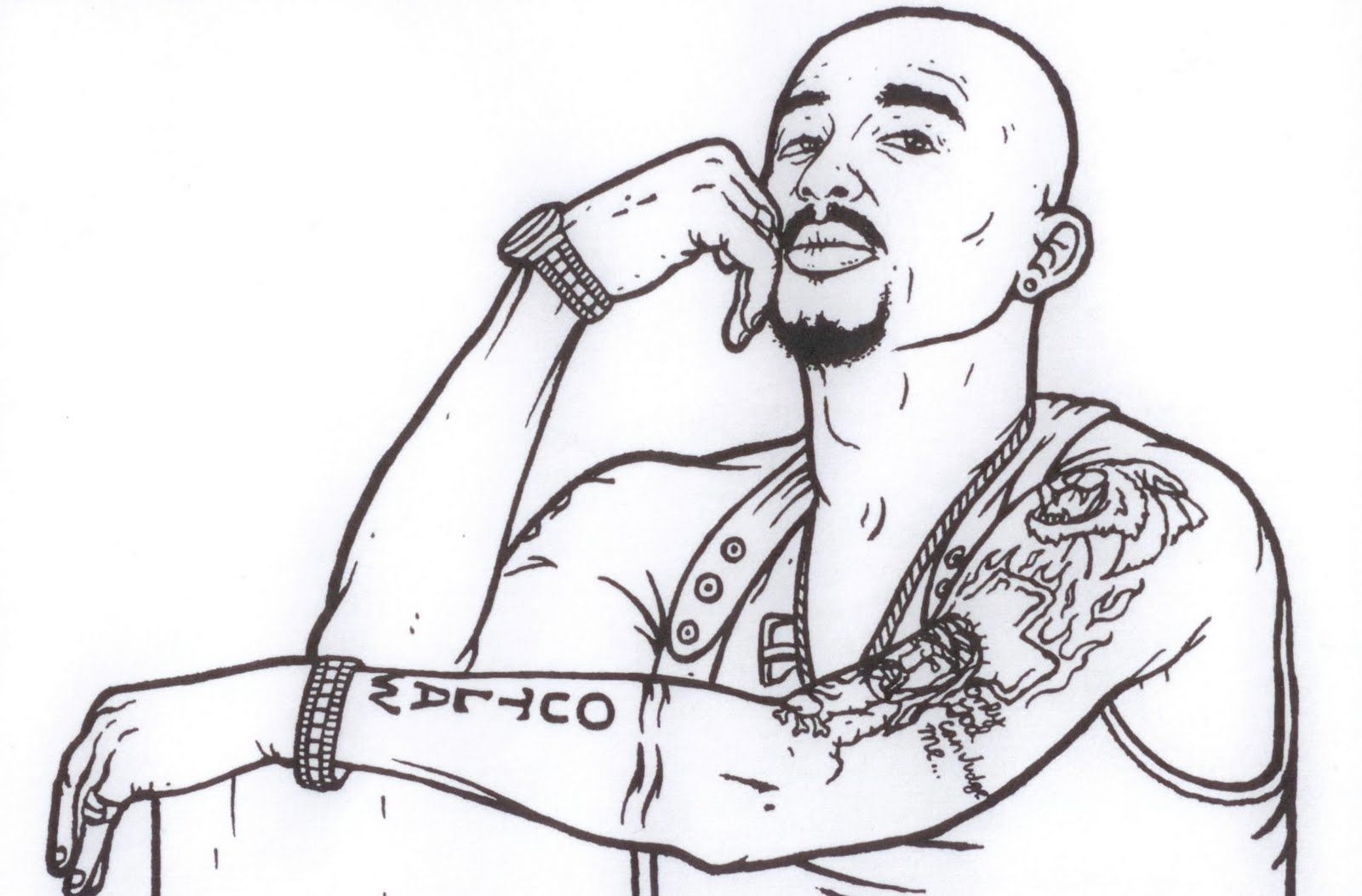2Pac Gangsta Rap Coloring Pages Gangsta Rap Coloring Books Cat Coloring Book