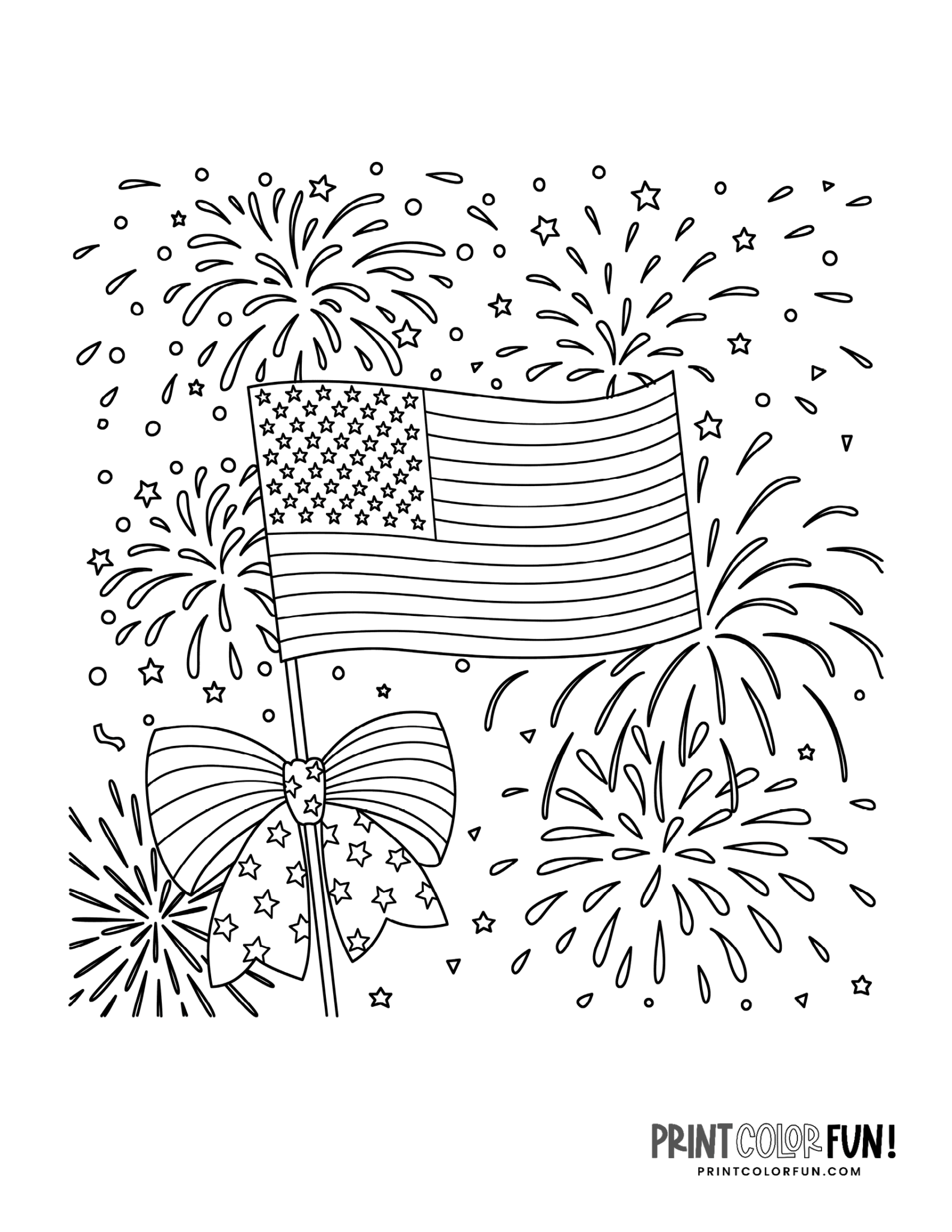 30 Fourth Of July Coloring Pages Plus Independence Day Flags Fireworks More For Liberty