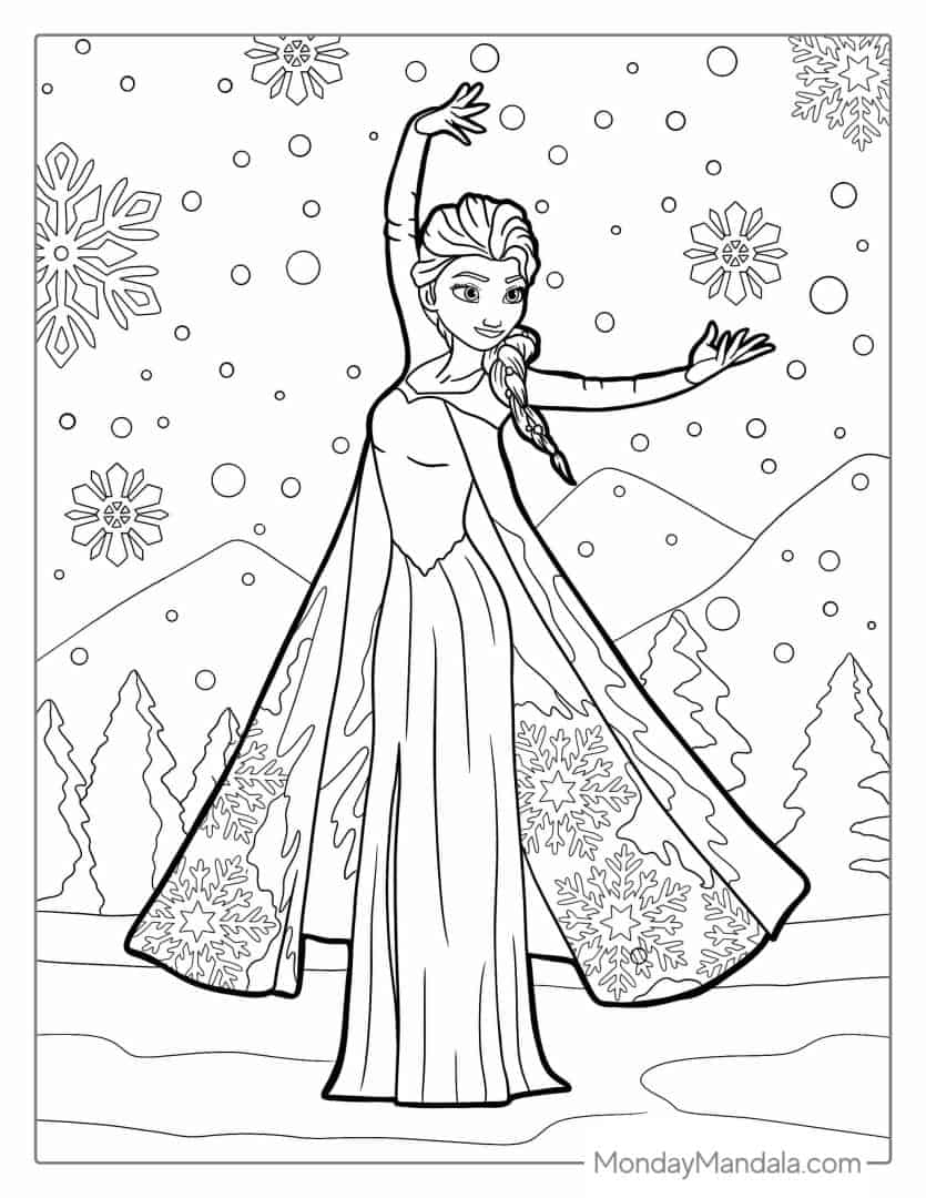 Printable Coloring Pages Of Elsa