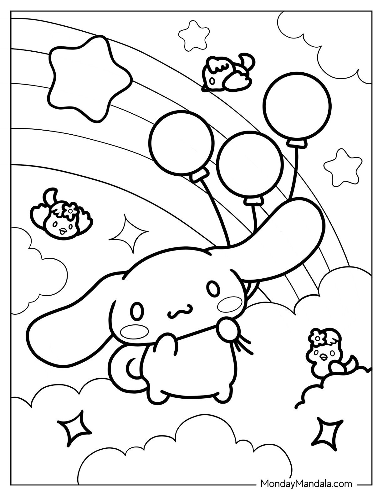 30 Sanrio Coloring Pages Free PDF Printables