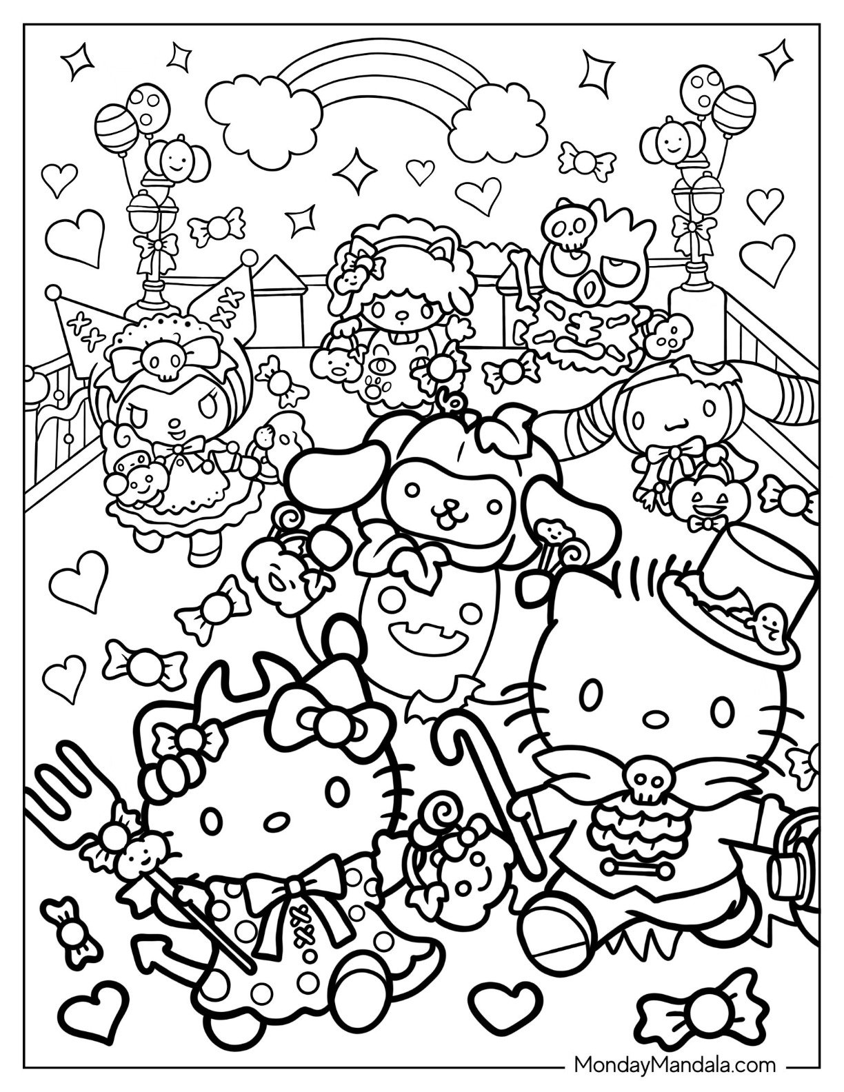 30 Sanrio Coloring Pages Free PDF Printables
