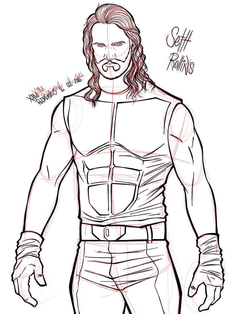 31 Wwe Coloring Pages Seth Rollins Loudlyeccentric