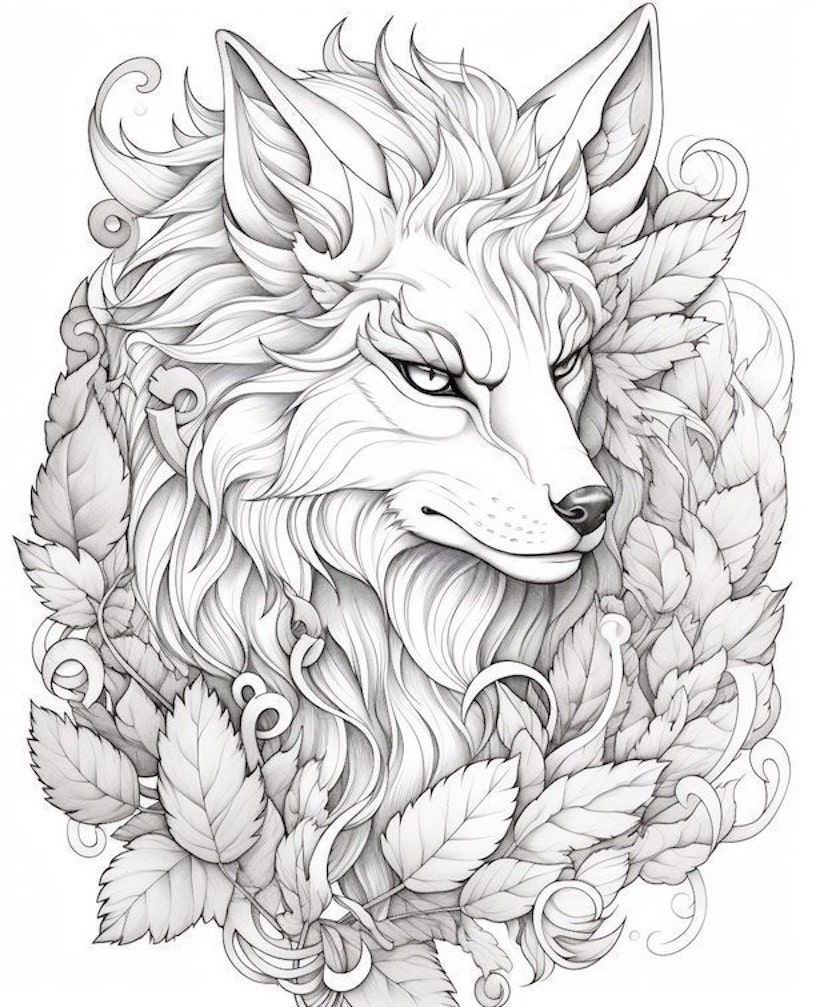 32 Majestic Wolf Coloring Pages For Kids And Adults