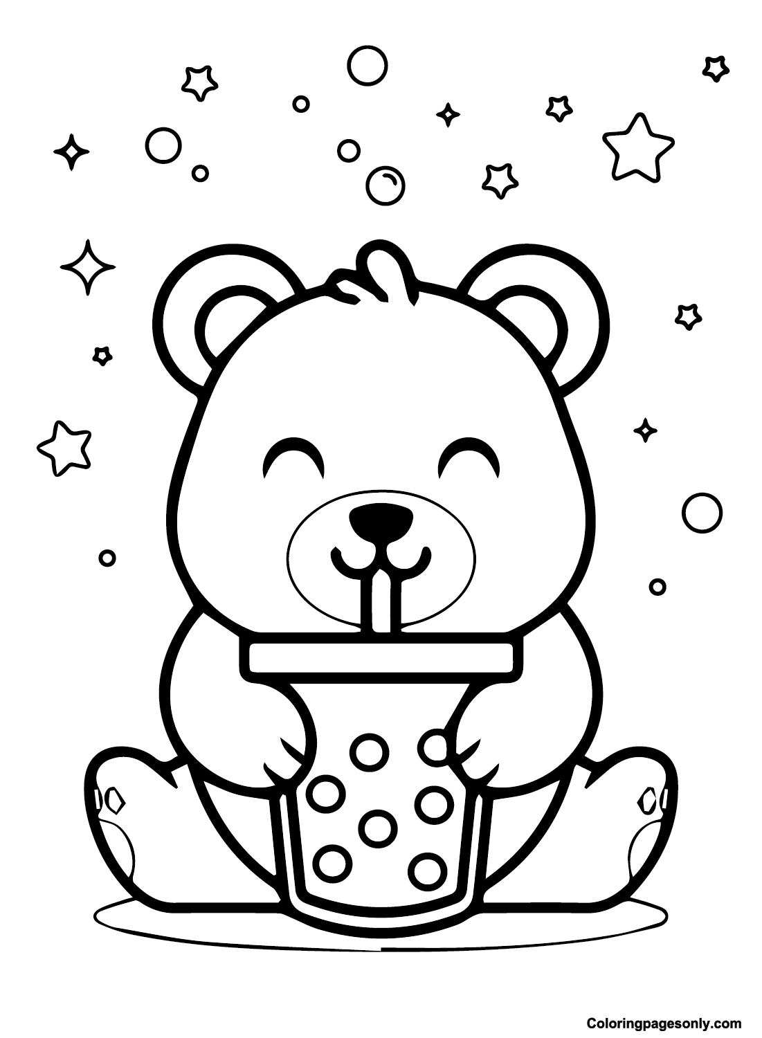 33 Boba Tea Coloring Pages ColoringPagesOnly