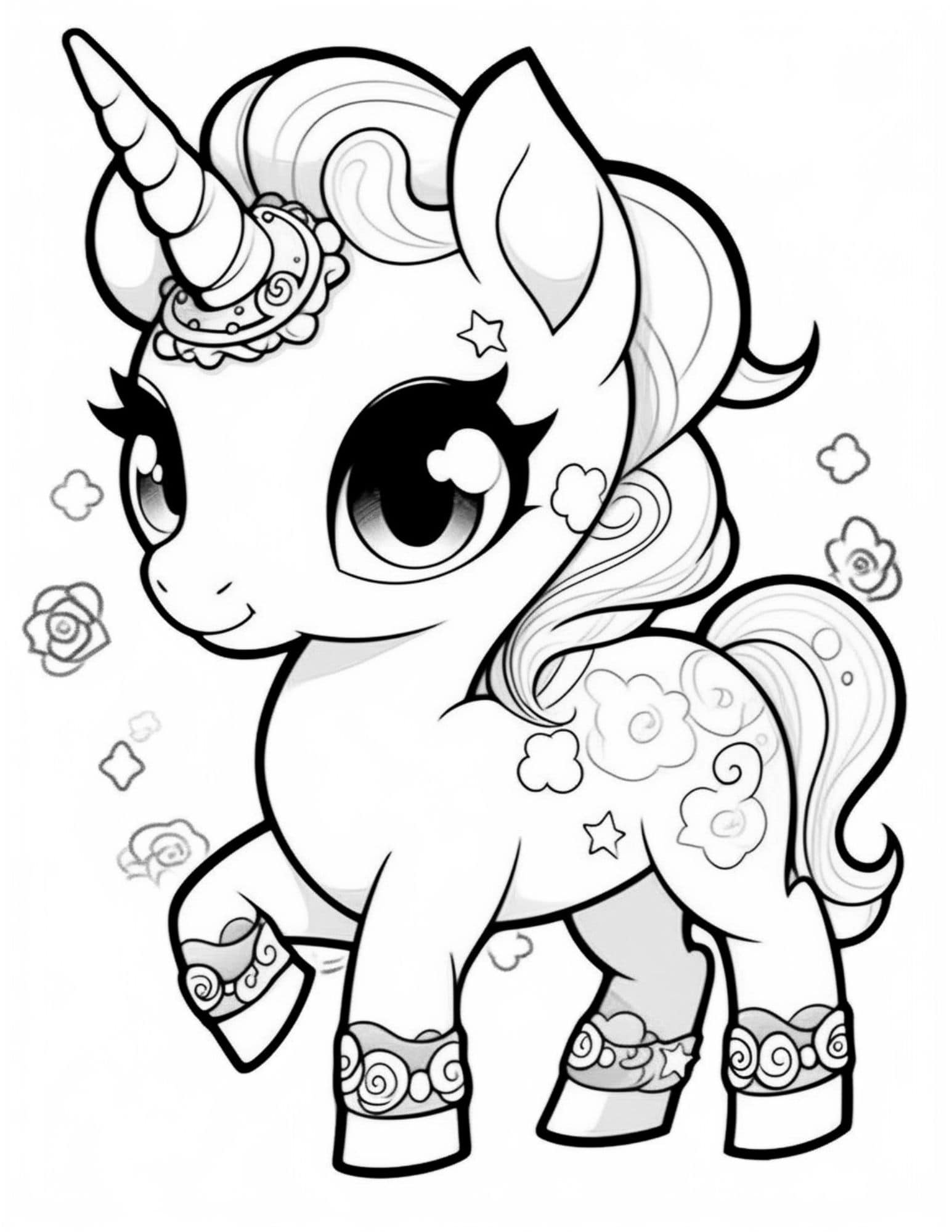 Unicorn Coloring Page