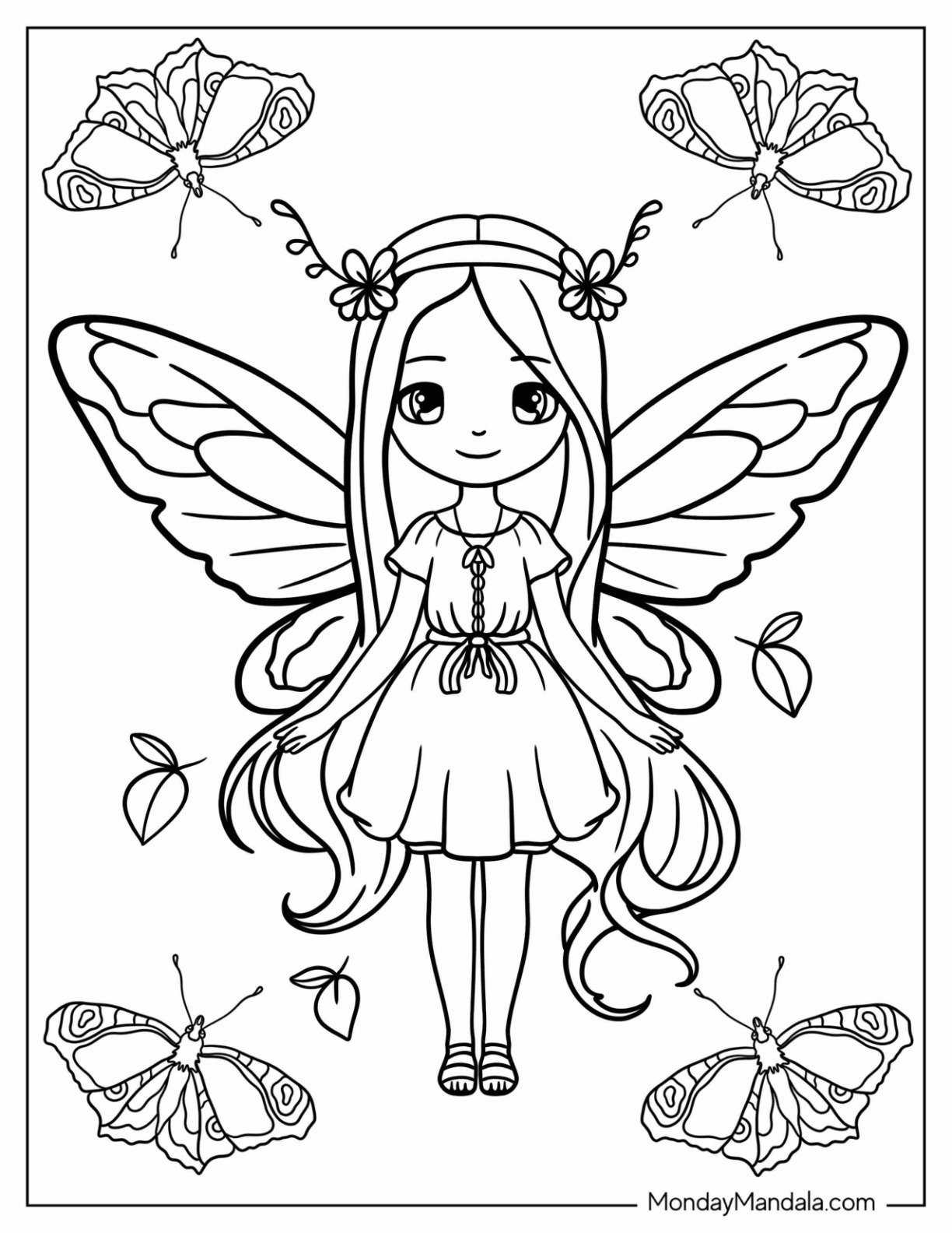 34 Fairy Coloring Pages Free PDF Printables