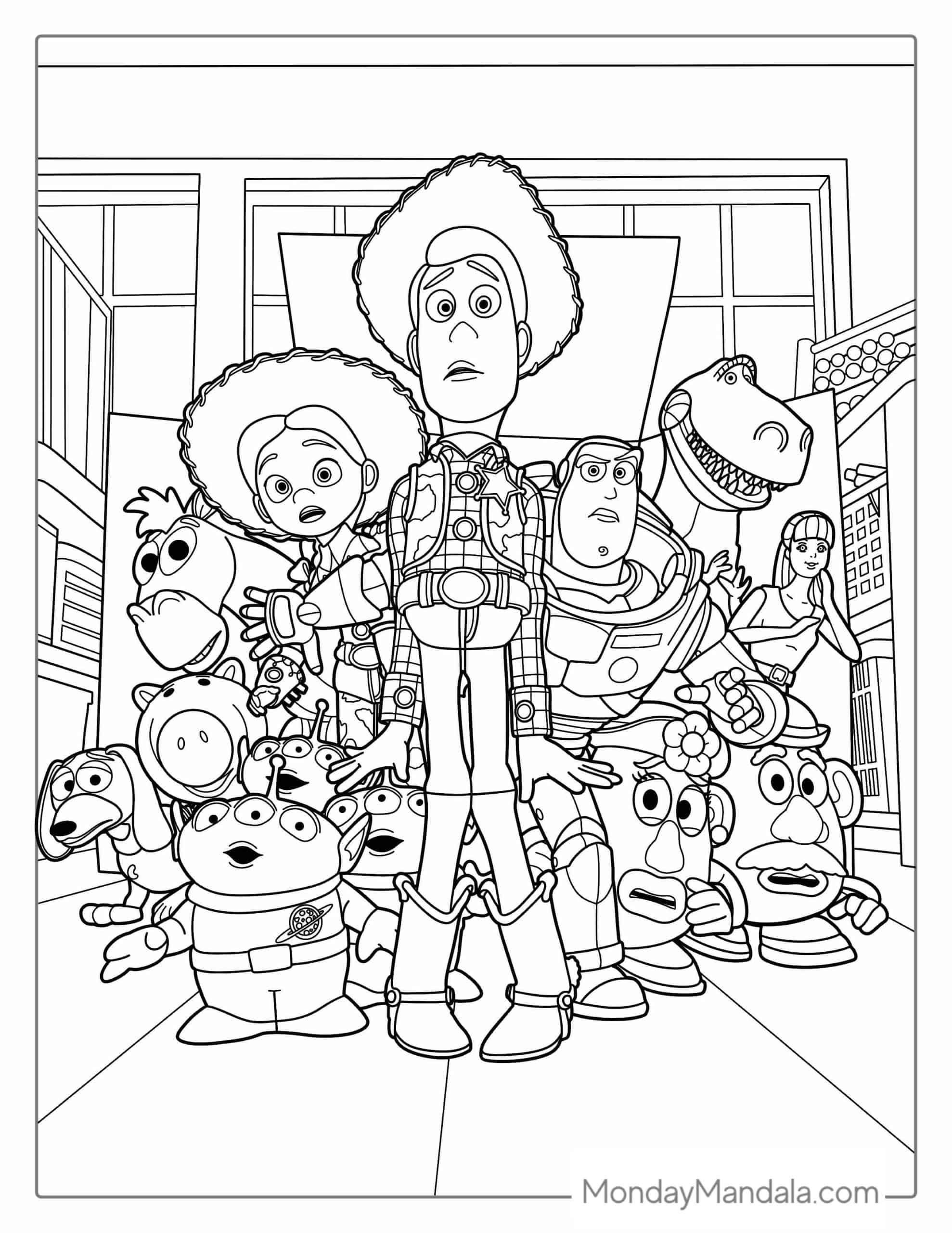 34 Toy Story Coloring Pages Free PDF Printables Toy Story Coloring Pages Coloring Pages