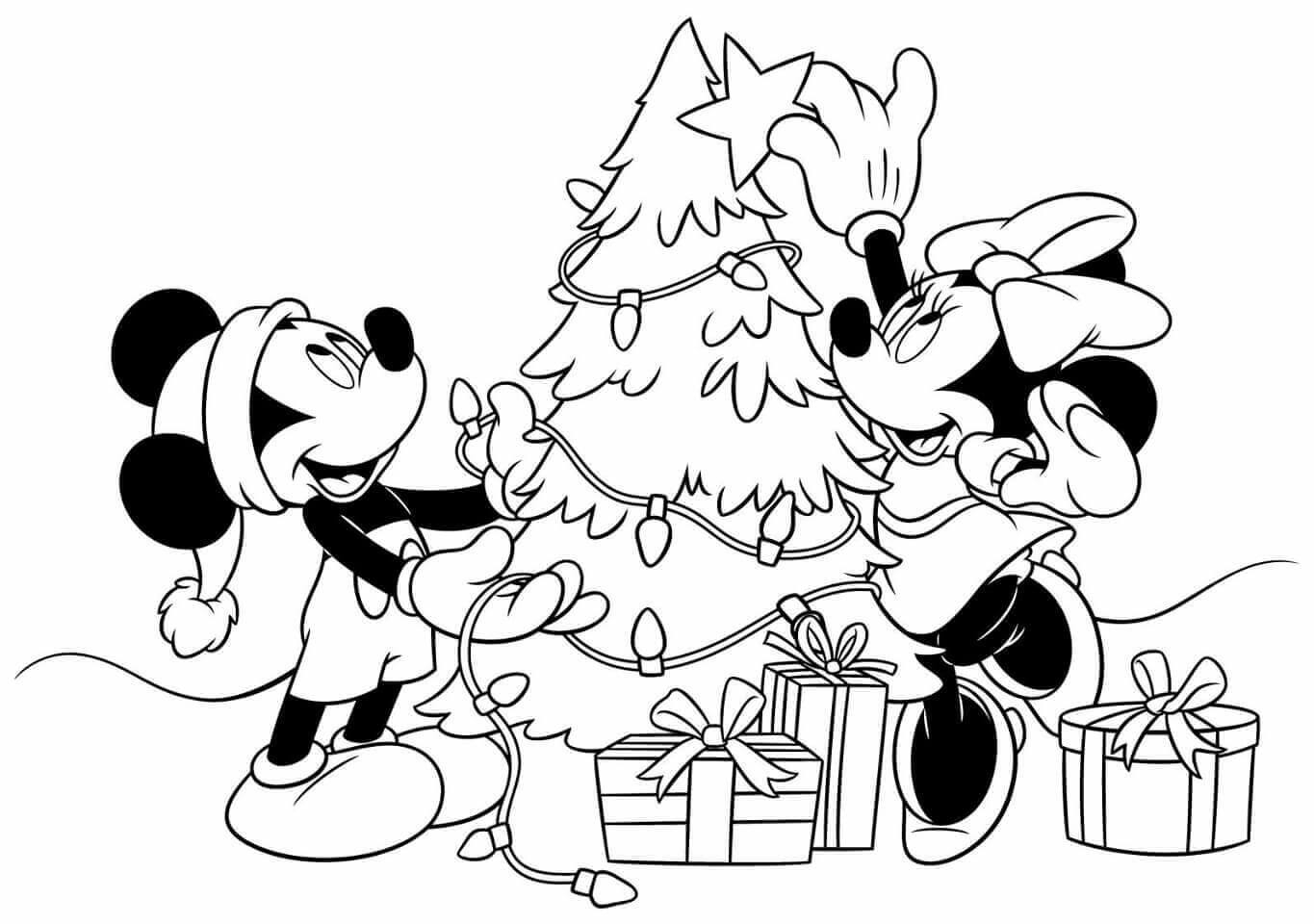 35 Free Disney Christmas Coloring Pages Printable