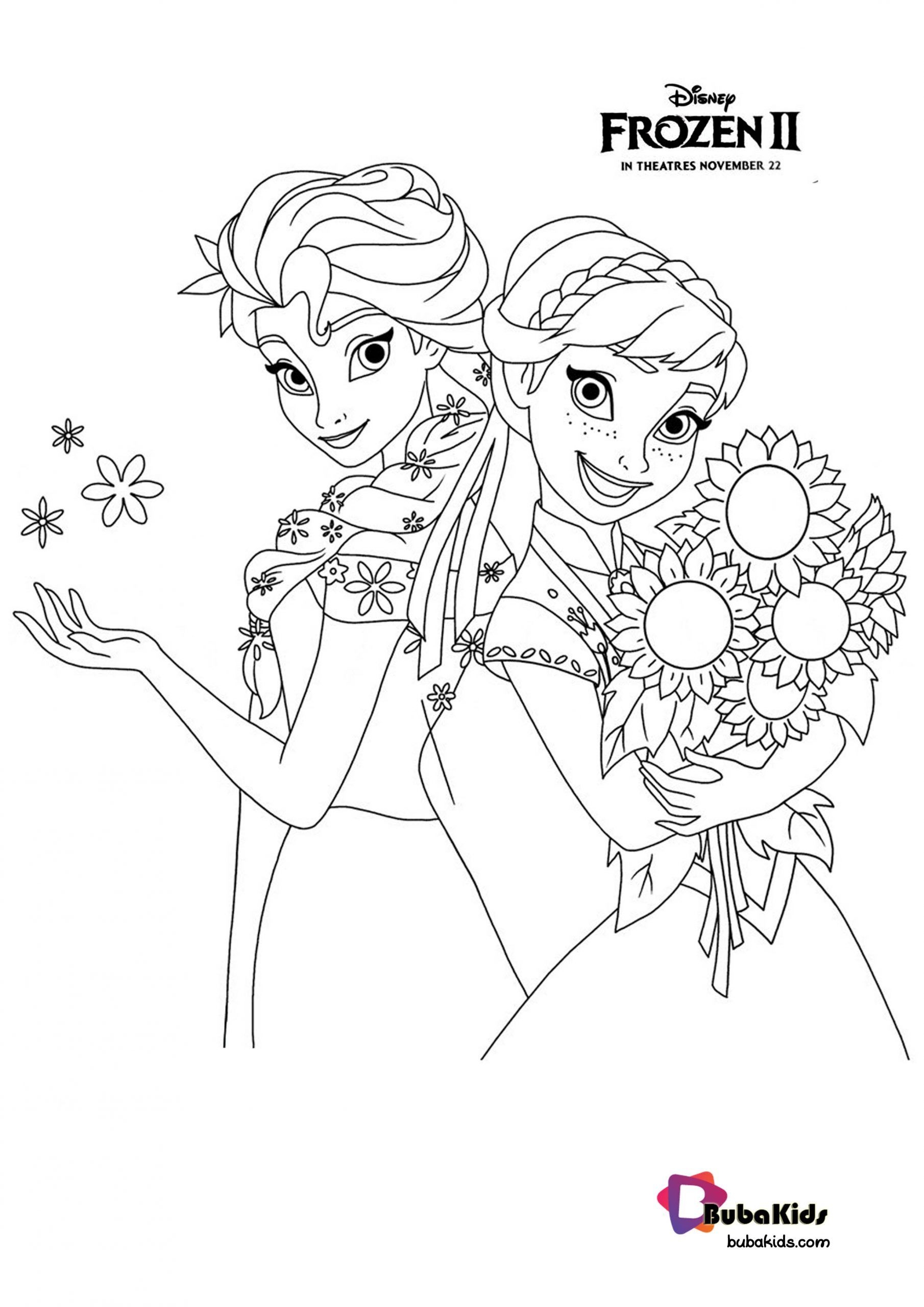 35 Frozen 2 Anna And Elsa Coloring Pages Free Wallpaper