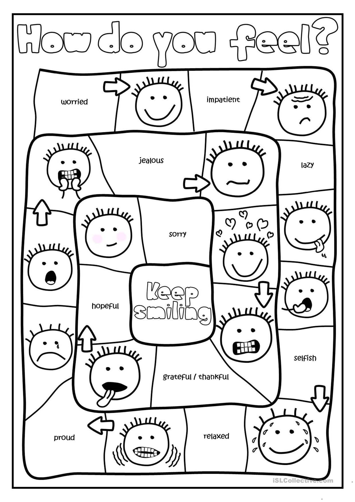 Emotions Coloring Pages