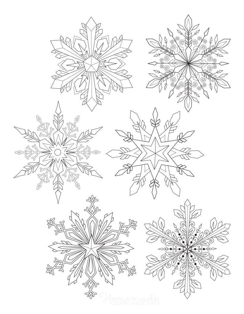 35 Printable Snowflake Coloring Pages For Adults Happier Human