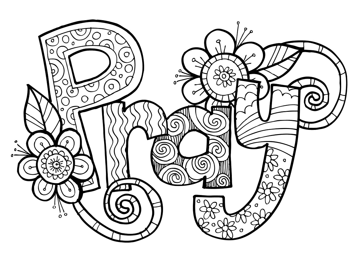 Printable Coloring Page Praying