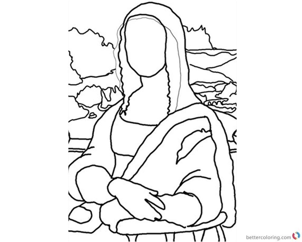 Mona Lisa Coloring Page
