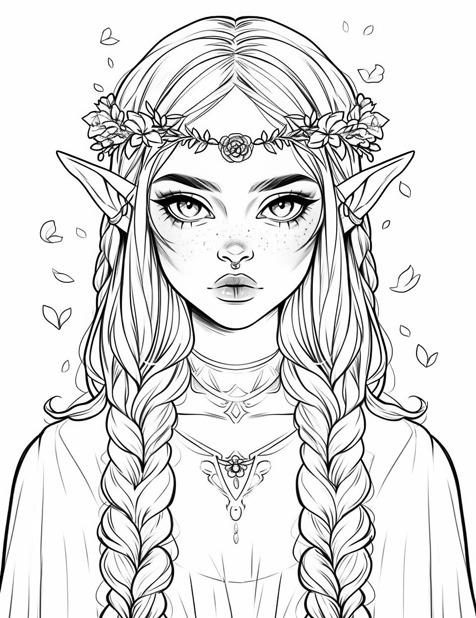 38 Stunning Elf Coloring Pages For Kids And Adults Our Mindful Life
