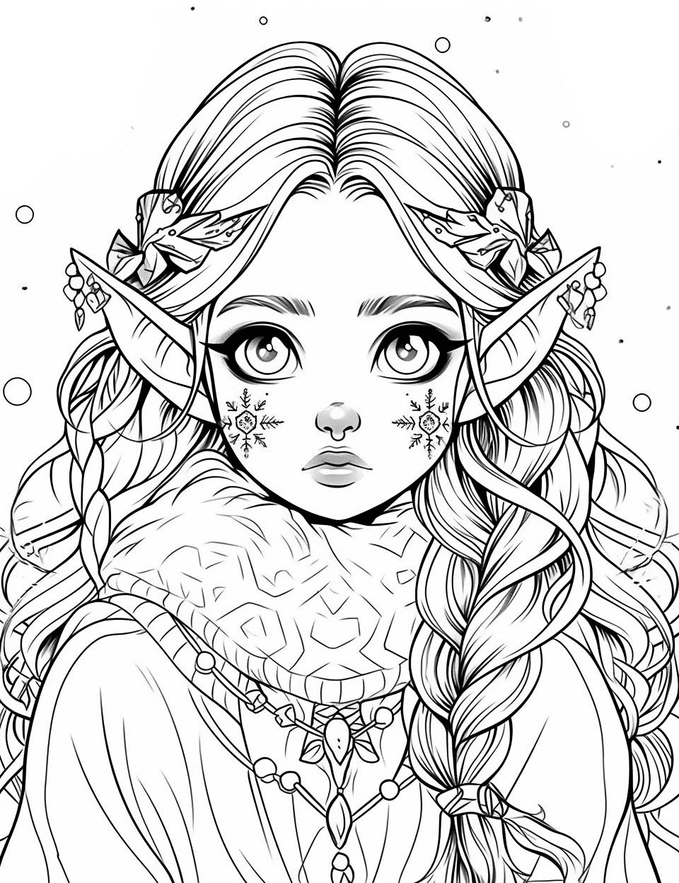 Elf Coloring Pages For Adults