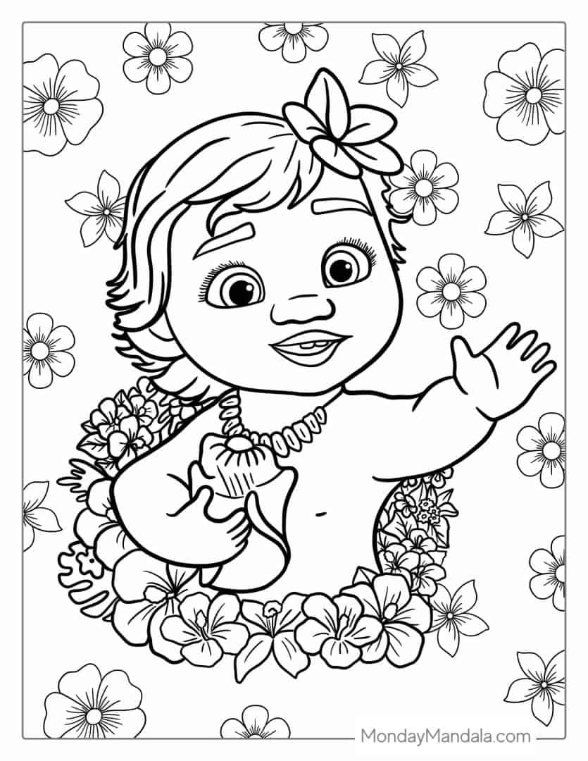 39 Moana Coloring Pages Free PDF Printables