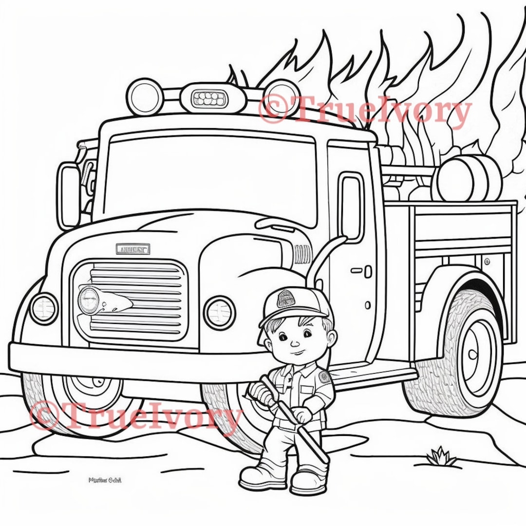 Firefighter Coloring Page