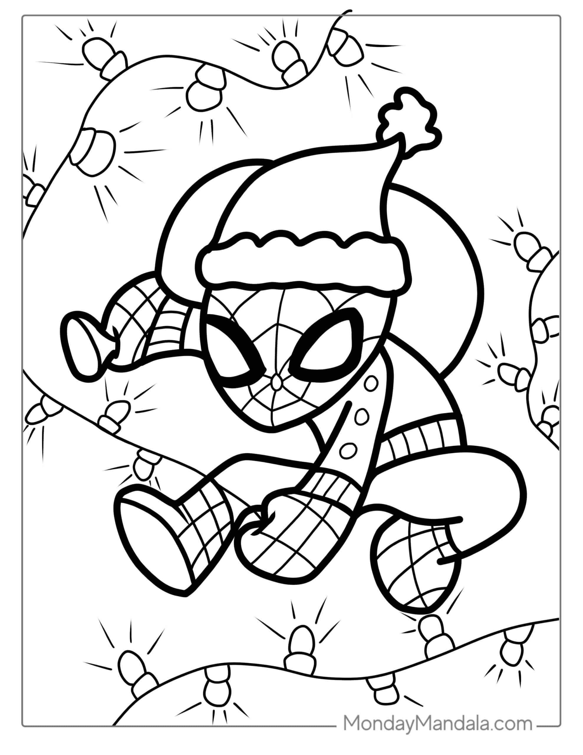 Superhero Christmas Coloring Pages