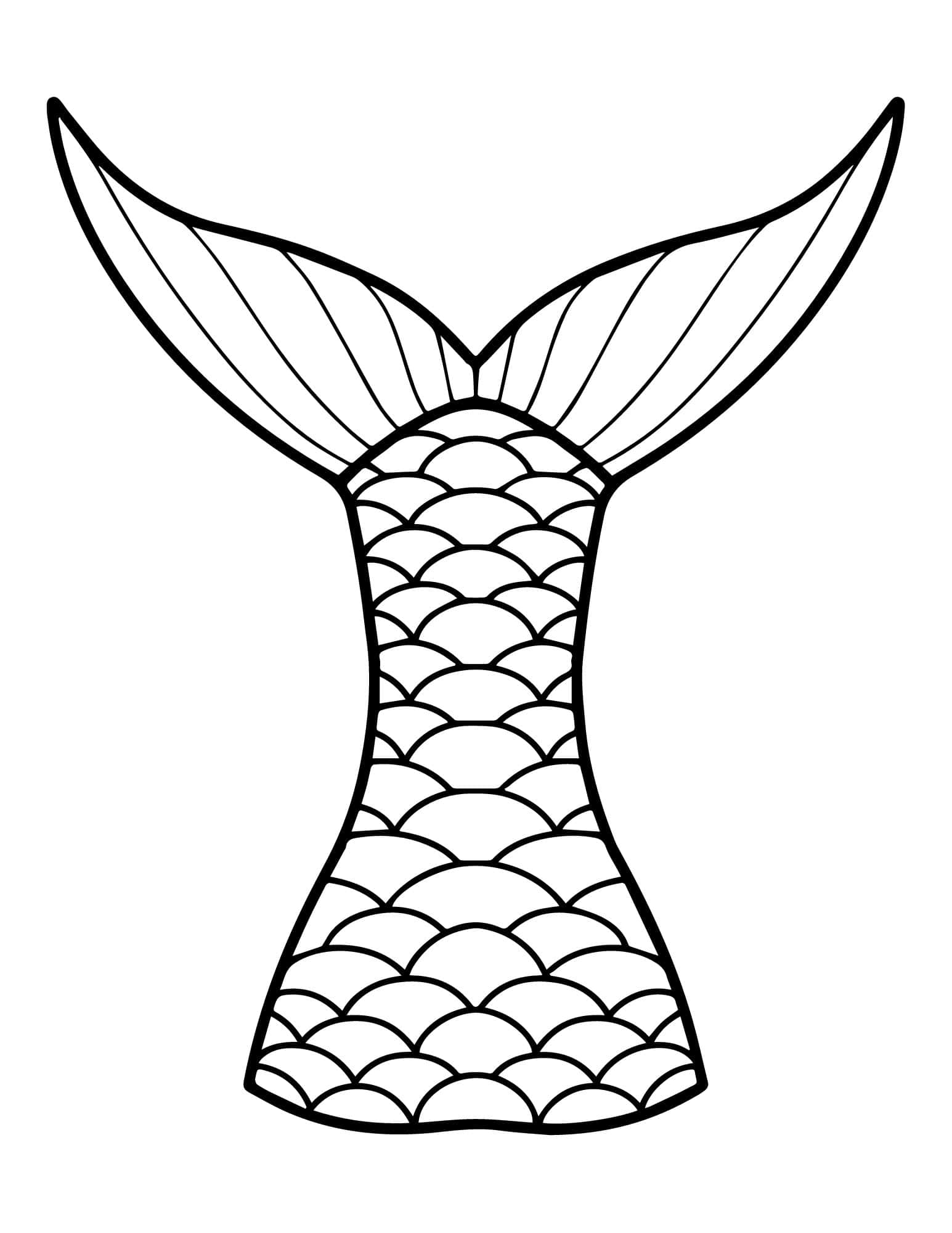 Mermaid Tail Coloring Page