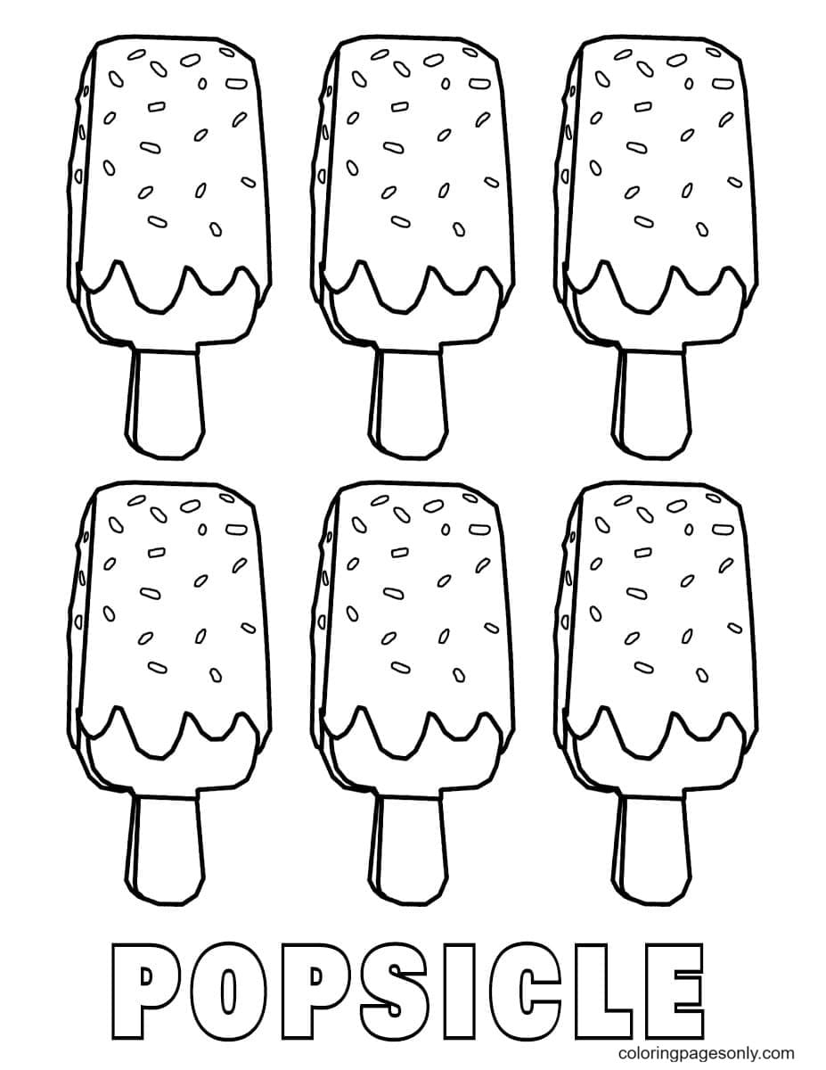 45 Popsicle Coloring Pages ColoringPagesOnly
