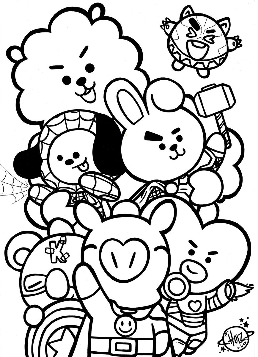 48 Bts Bt21 Coloring Pages Free Coloring Pages Printable