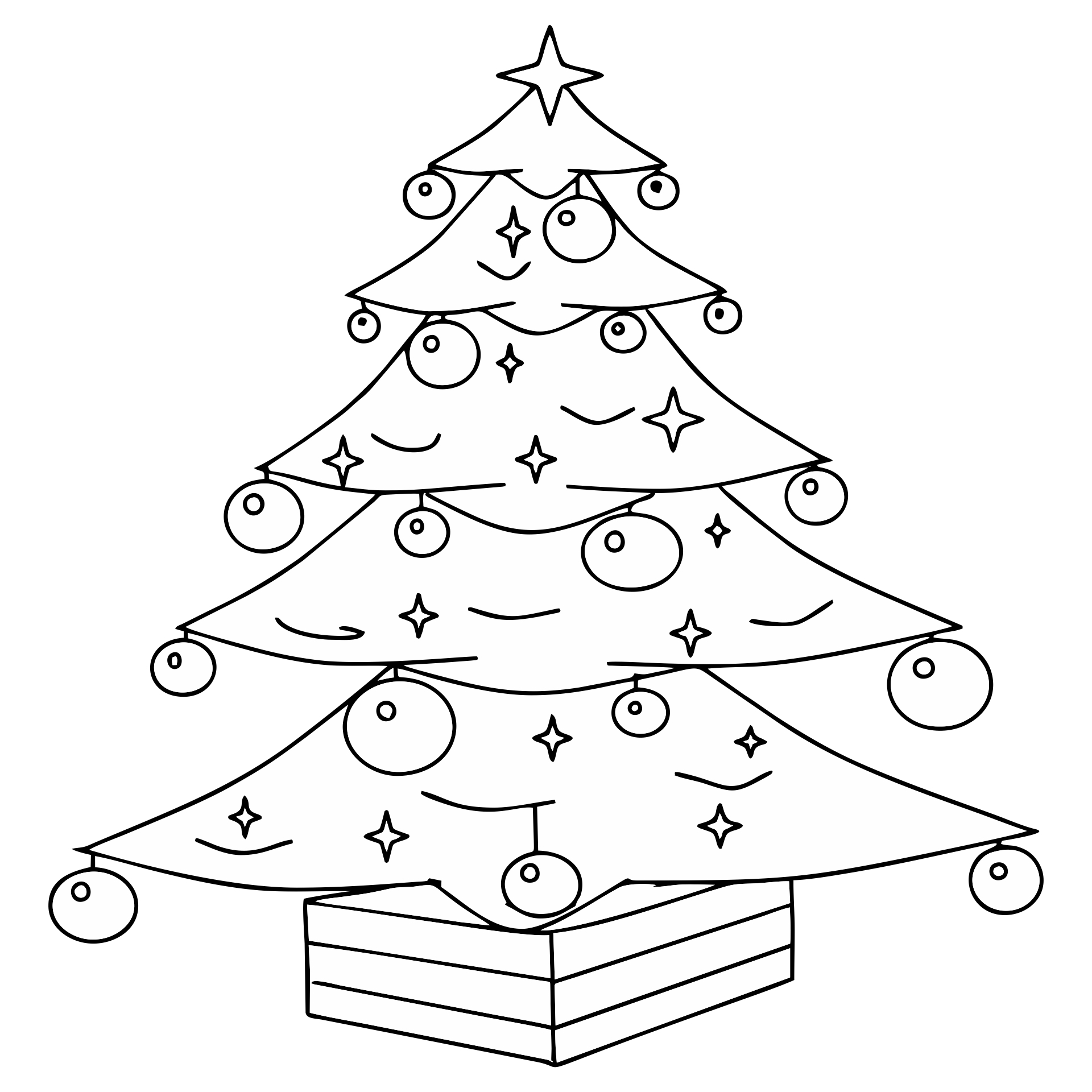 5 Best Images Of Printable Blank Christmas Tree Christmas Tree Coloring Pages Printable