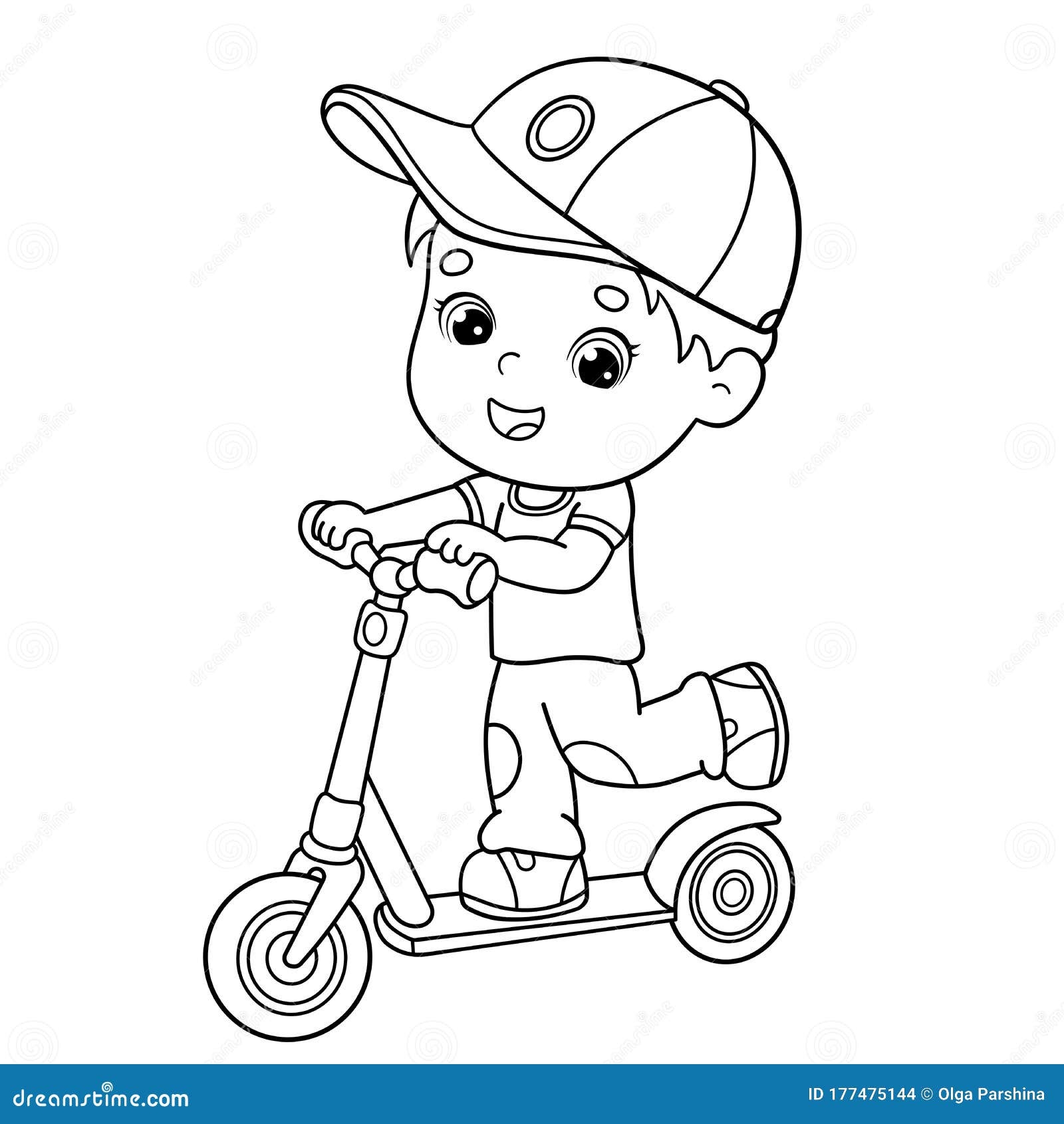 Scooter Coloring Pages Printable