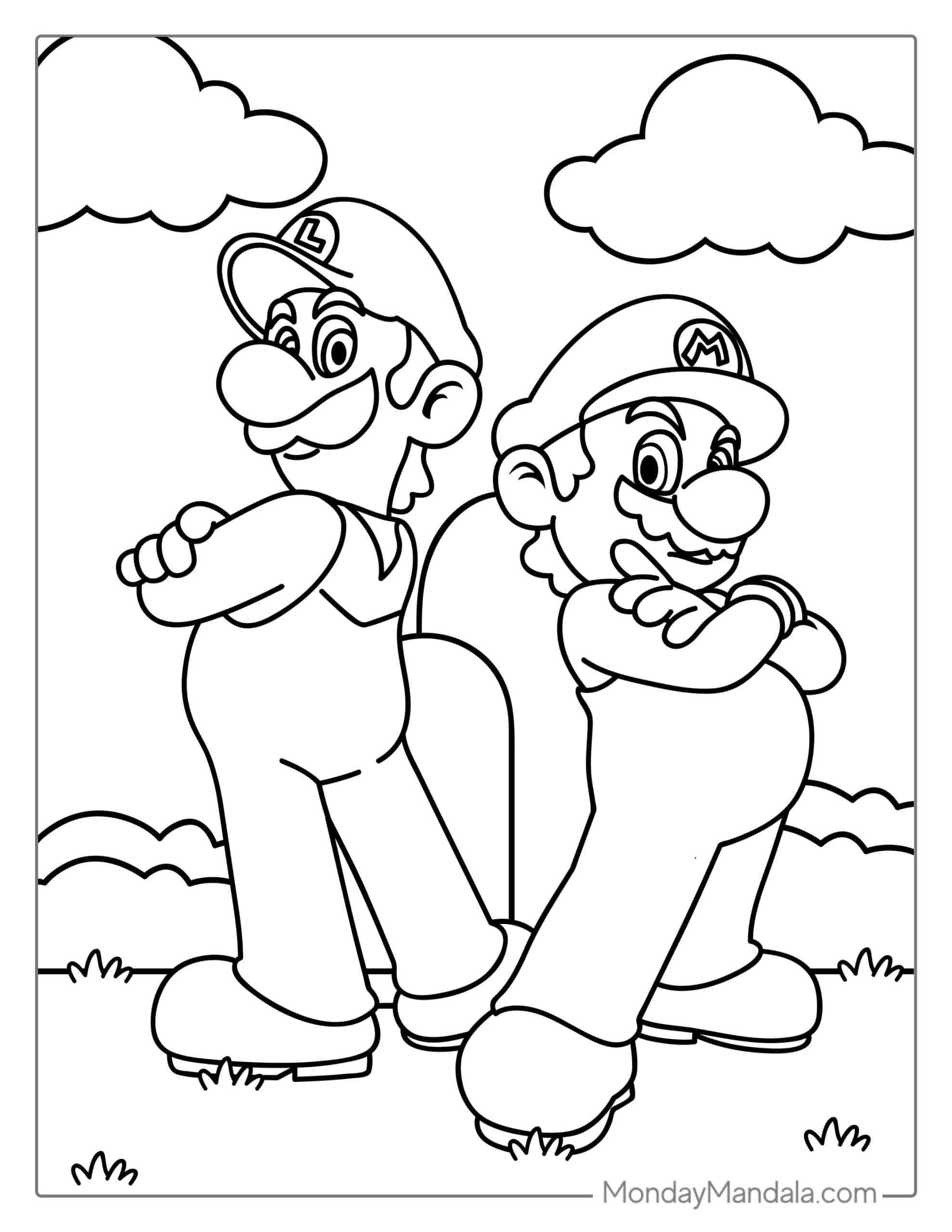 Luigi Coloring Pages Printable