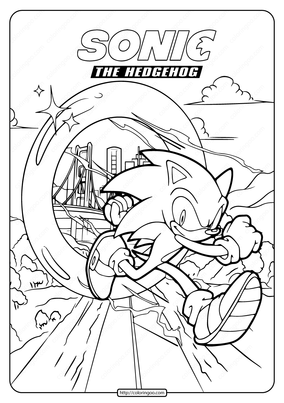 50 Sonic Coloring Pages Pdf