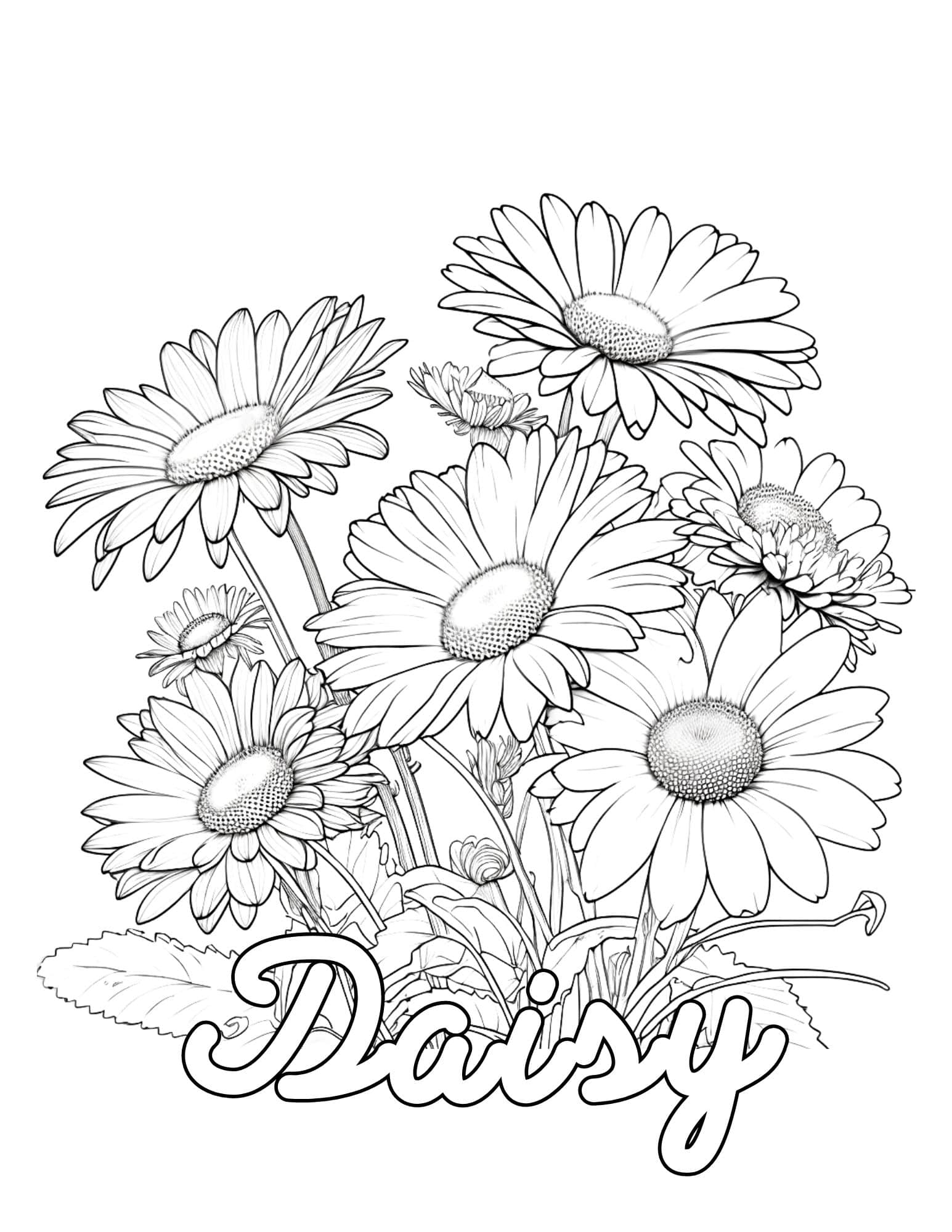 Flowers Coloring Pages For Preschoolers