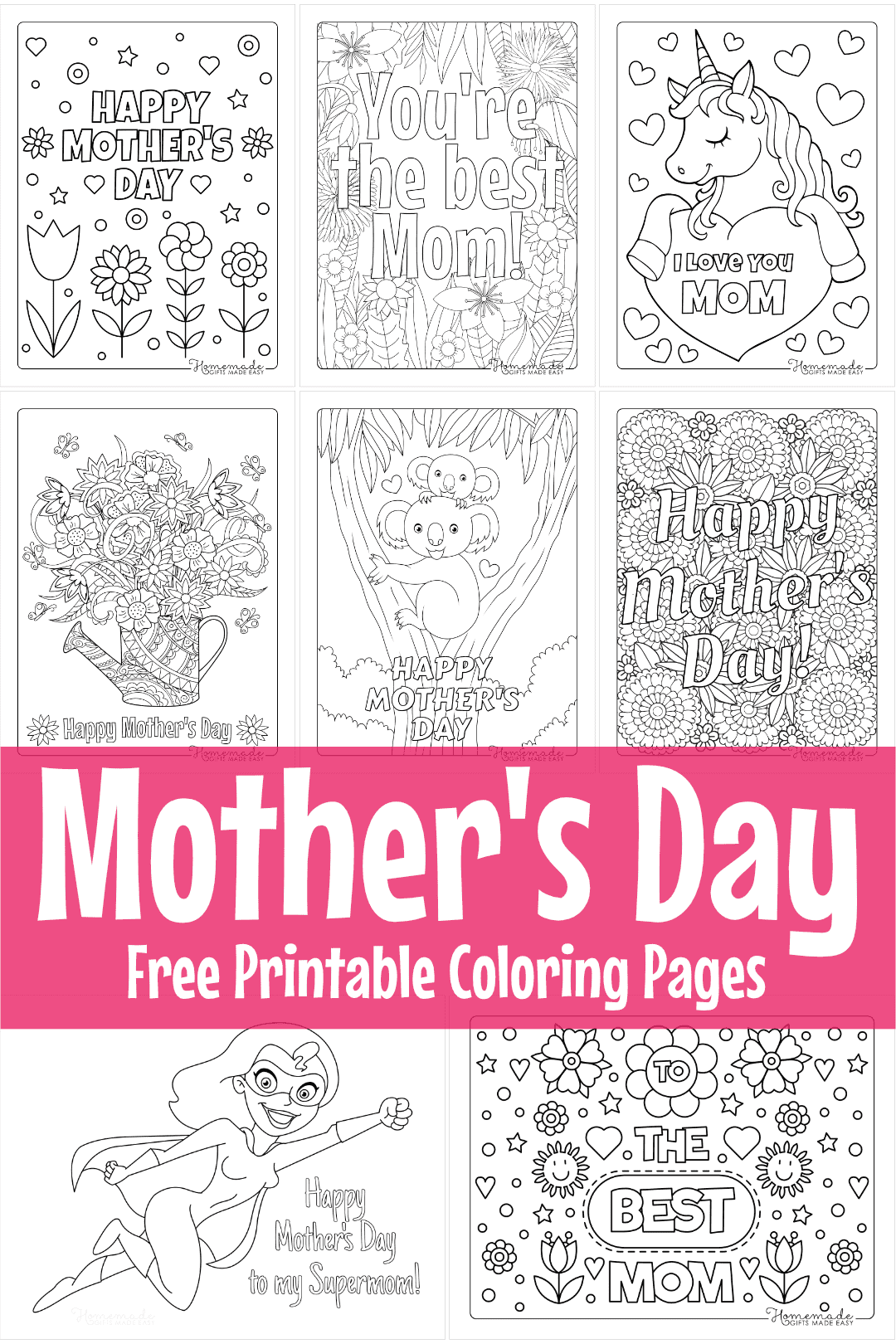 57 Best Mothers Day Coloring Pages