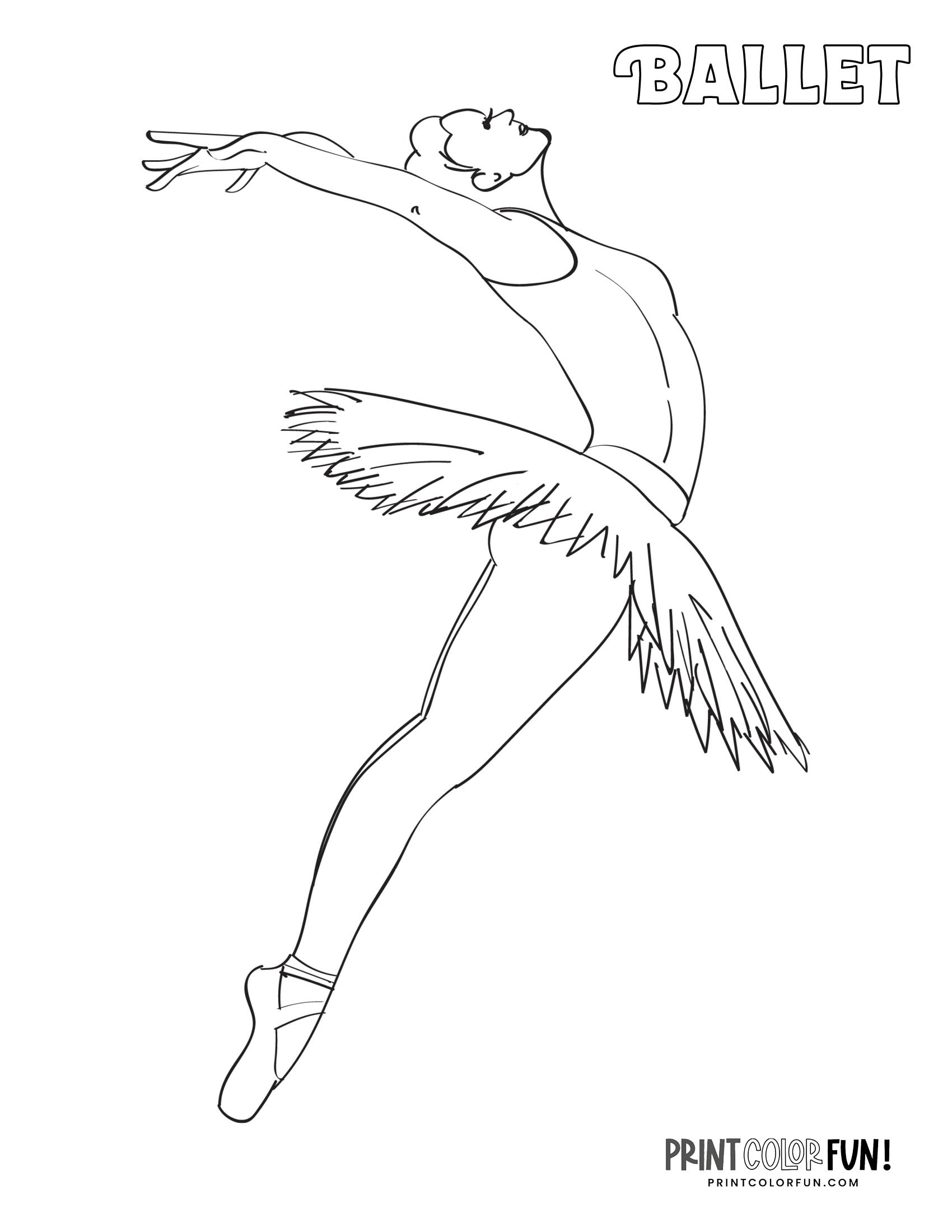 6 Beautiful Ballerina Coloring Pages Print Color Fun