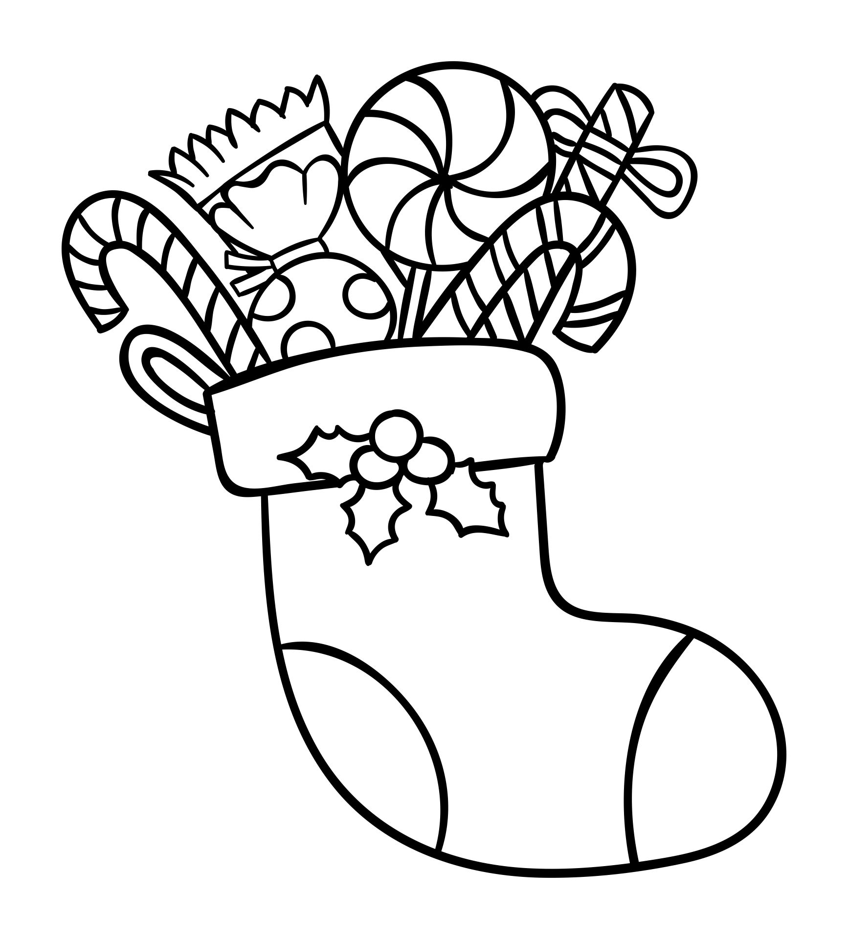 Stocking Coloring Page