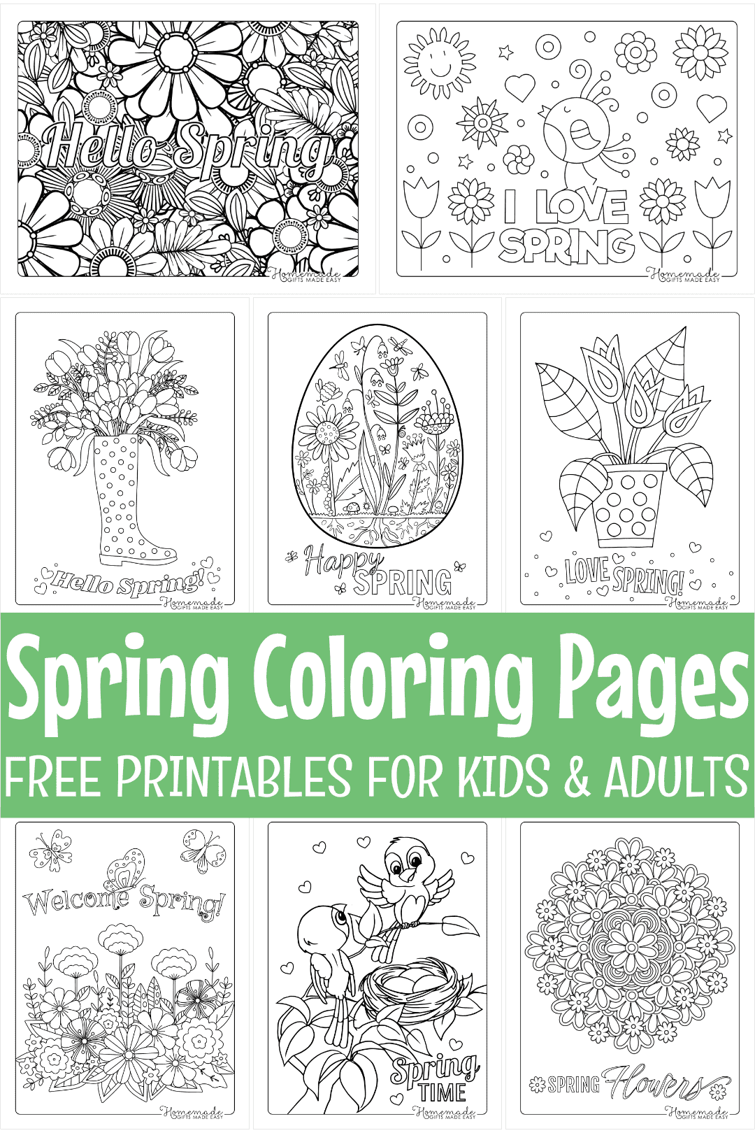 Spring Coloring Pages Printable Free