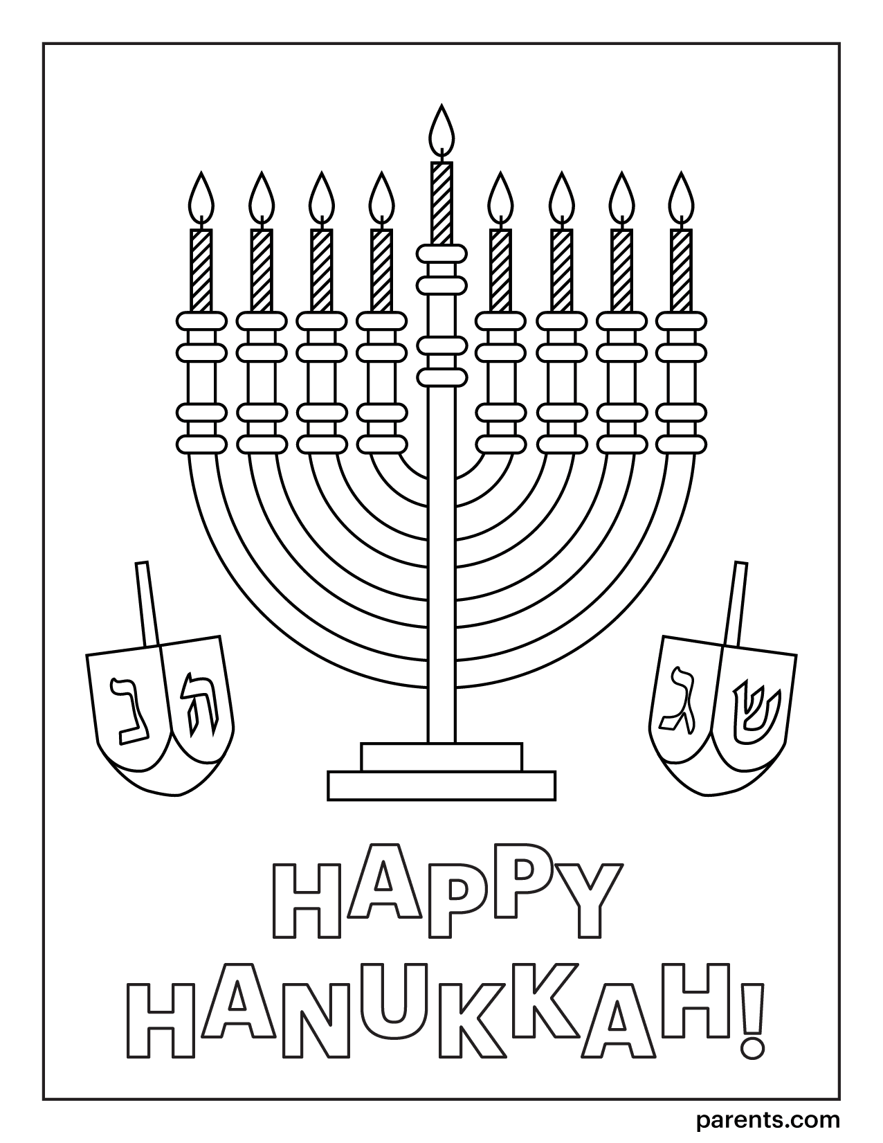 Christmas Hanukkah Coloring Page