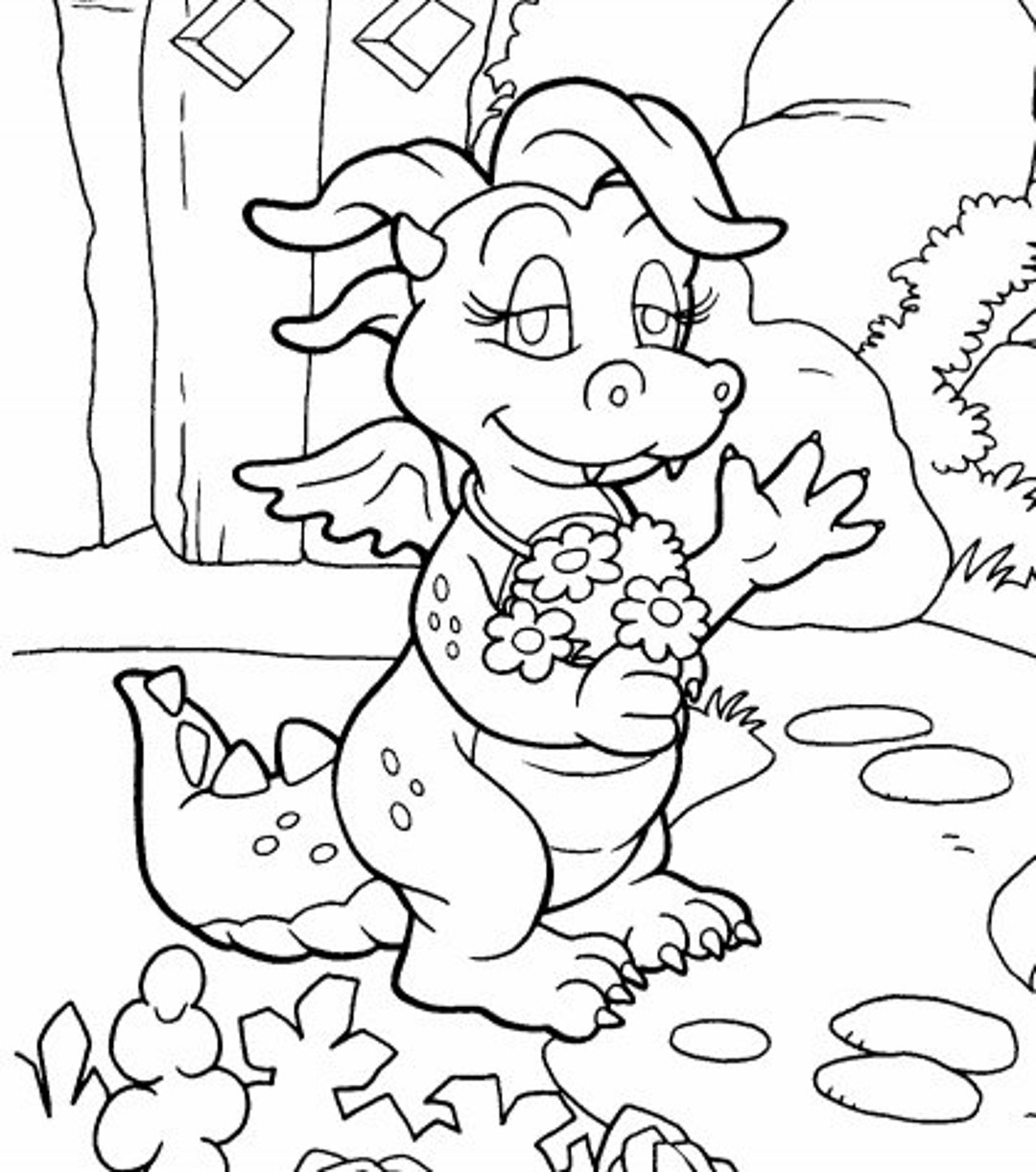 78 Page Dragon Tales Printable Colouring Pages Etsy