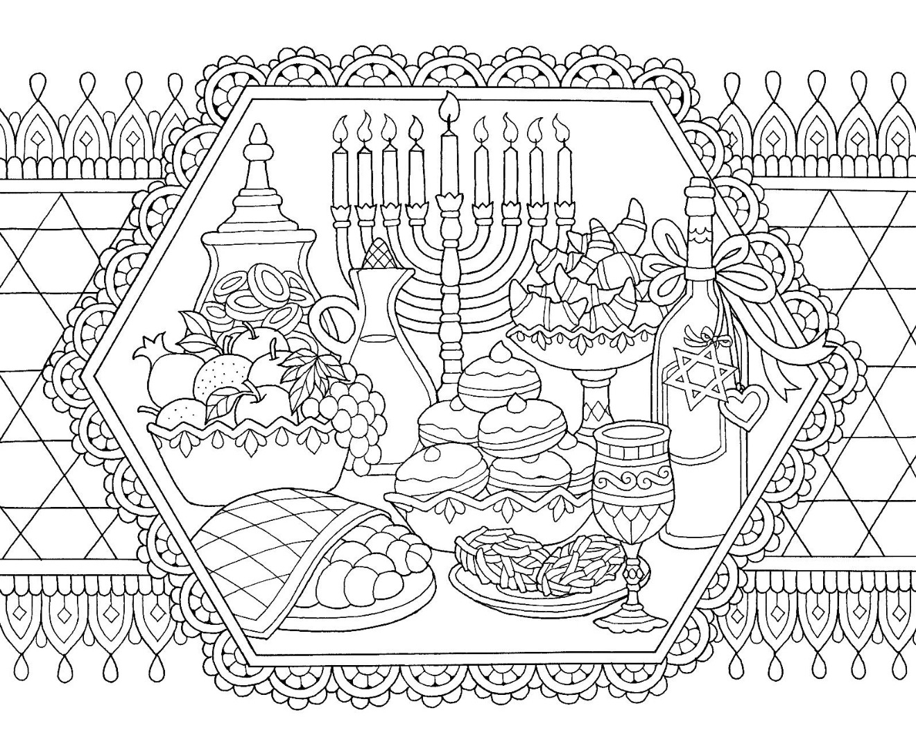 8 Free Hanukkah Coloring Pages Drawings TY