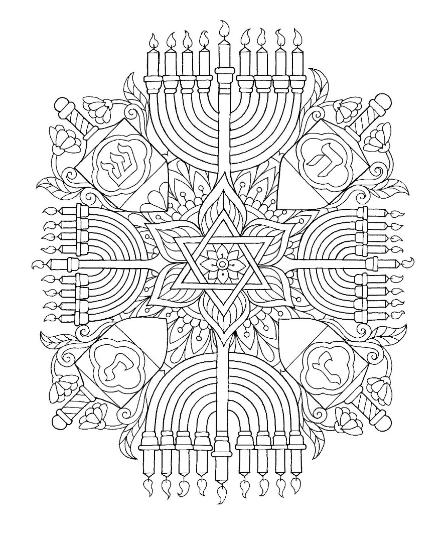8 Free Hanukkah Coloring Pages Drawings TY
