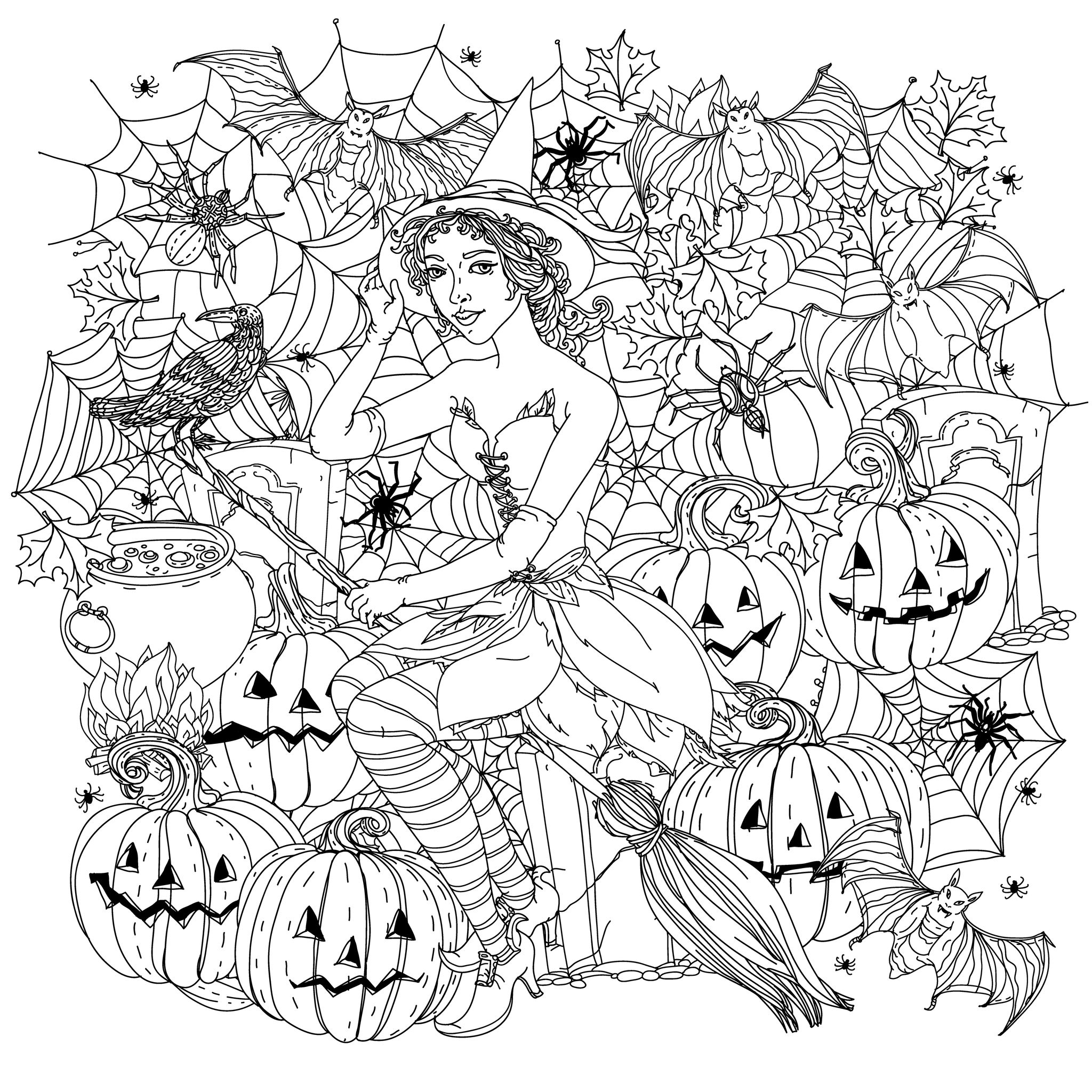 Halloween Coloring Pages For Adults