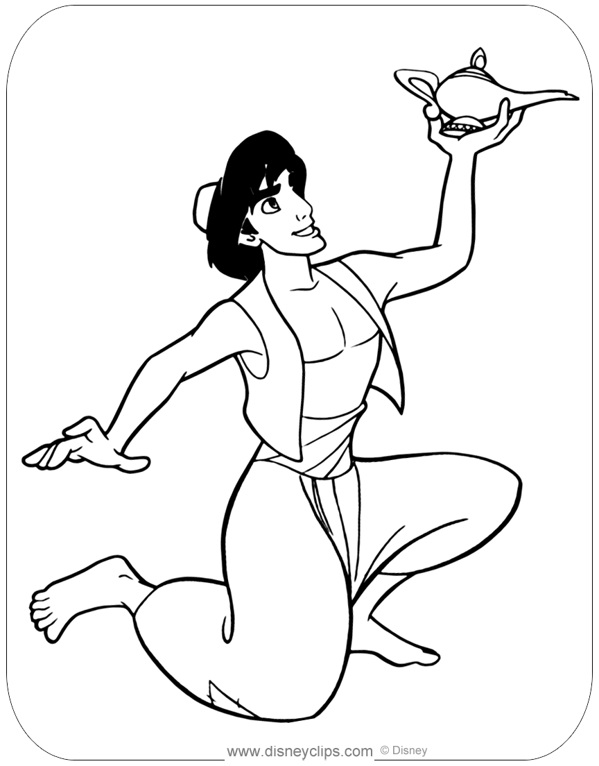 84 Aladdin Coloring Pages PDF Printables Disneyclips