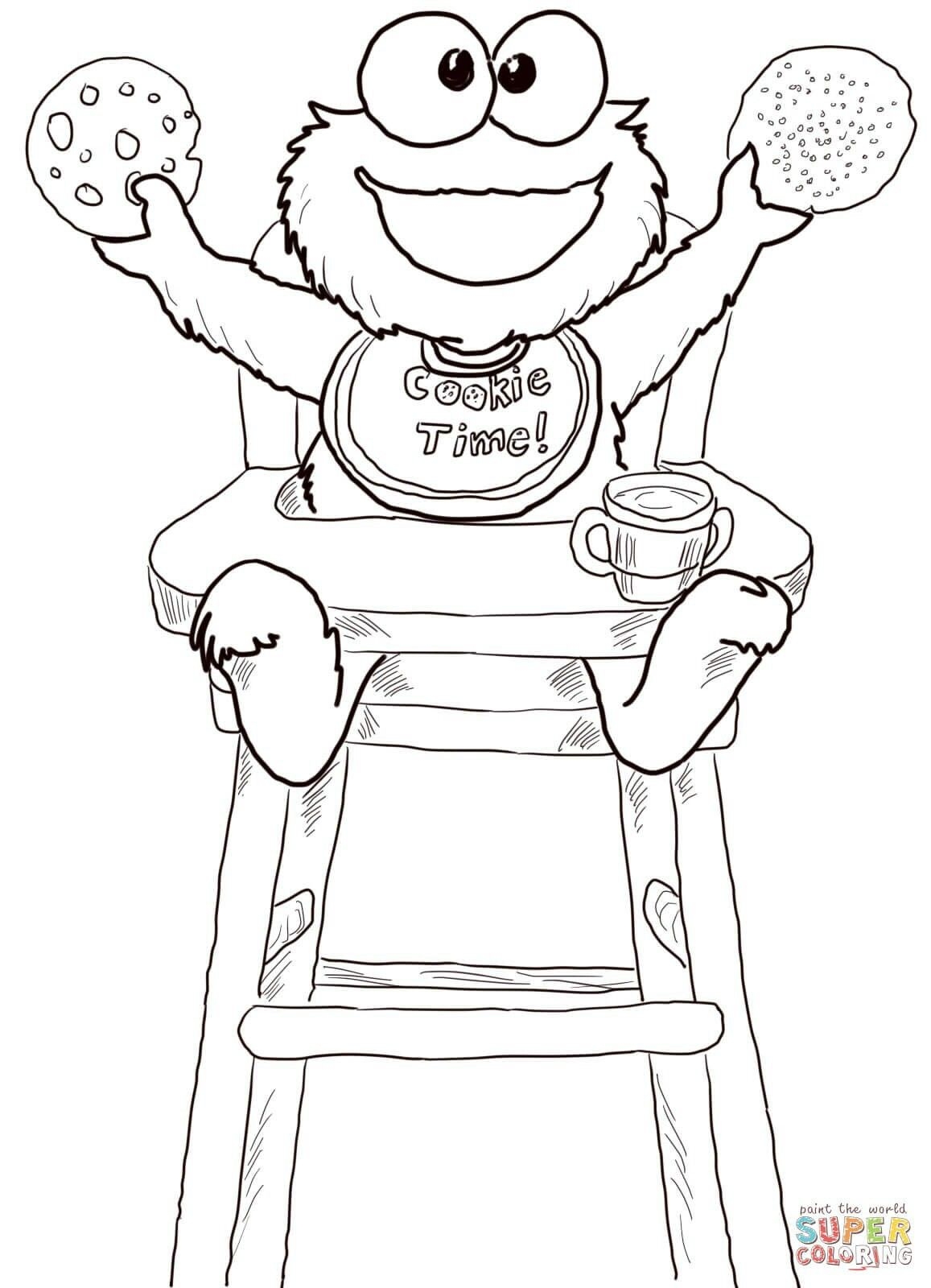 88 Printable Cookie Monster Coloring Pages Hestiis Myname