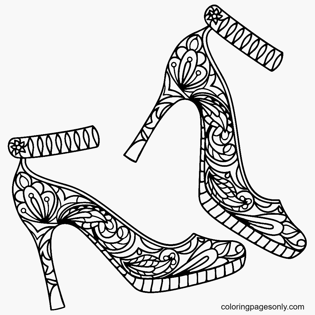 91 Free Printable Shoe Coloring Pages