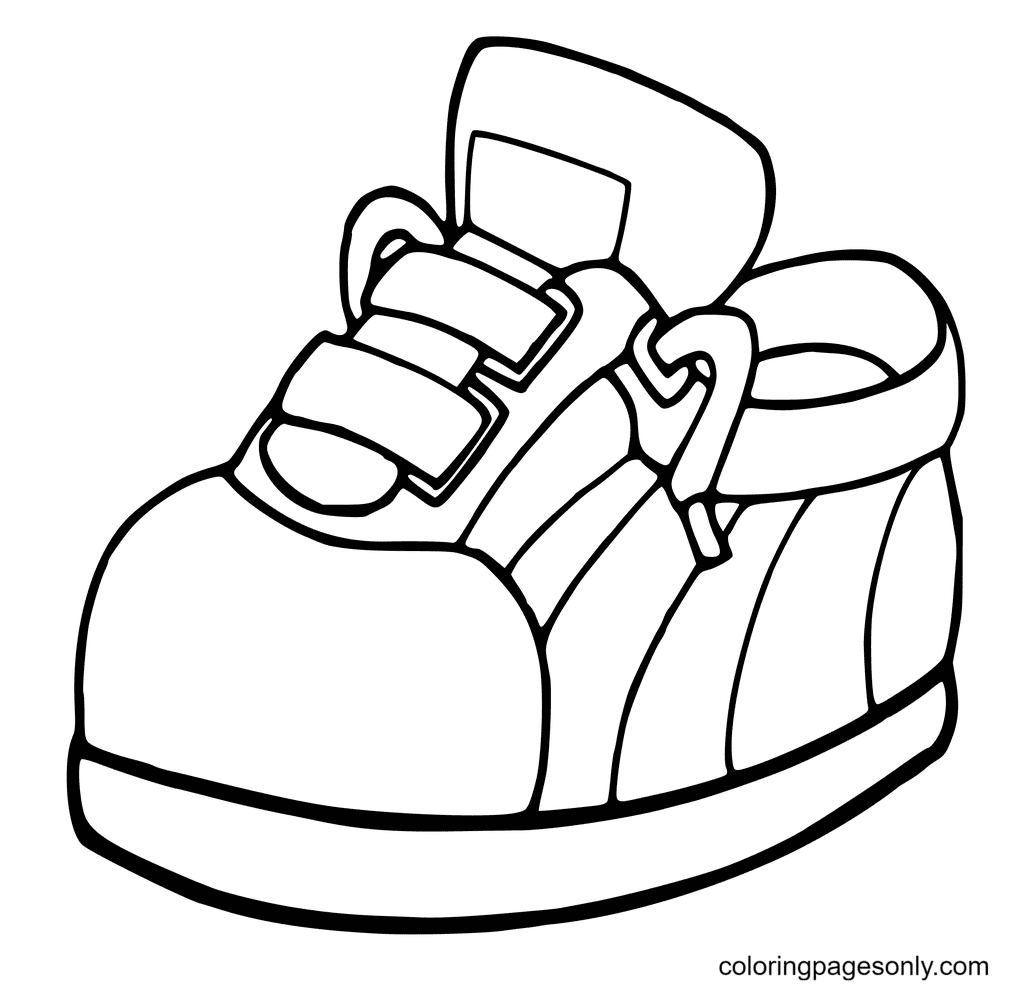 Printable Shoe Coloring Page