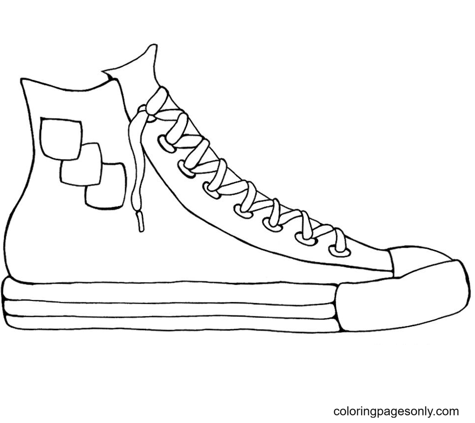 91 Shoe Coloring Pages ColoringPagesOnly