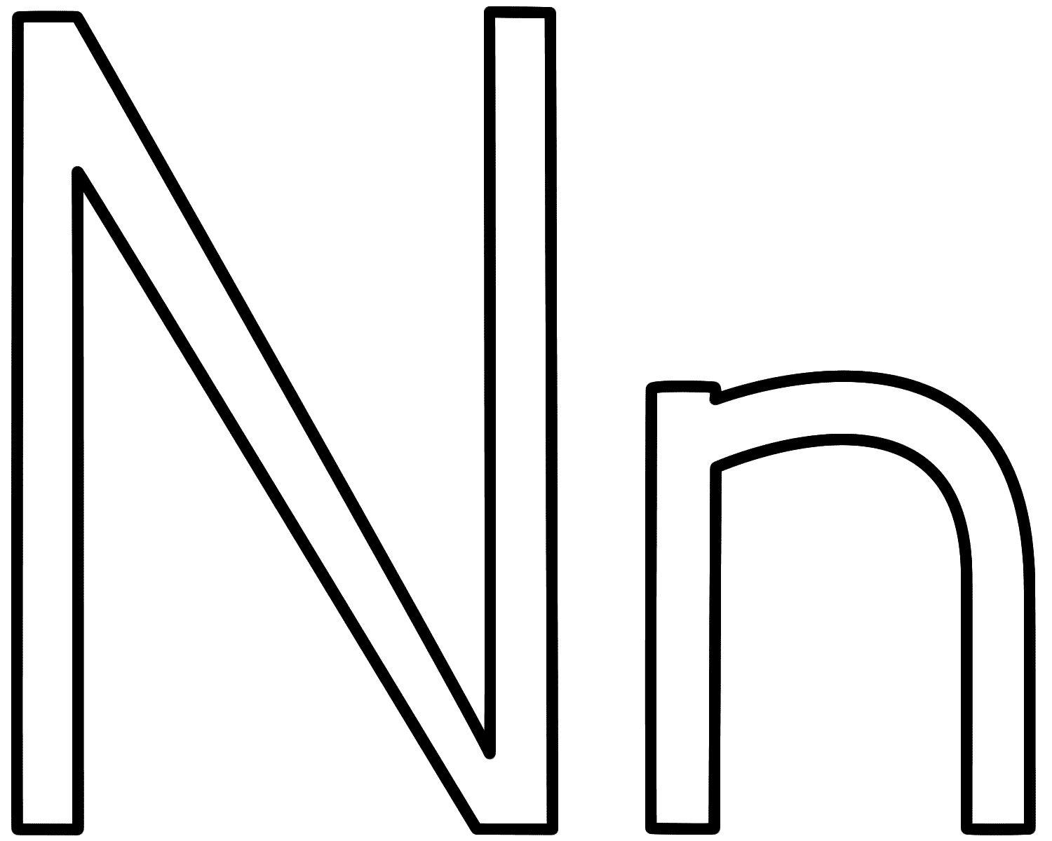 A Coloring Free Printable Alphabet Coloring Pages Letter N Coloring Page Images And Photos Finder