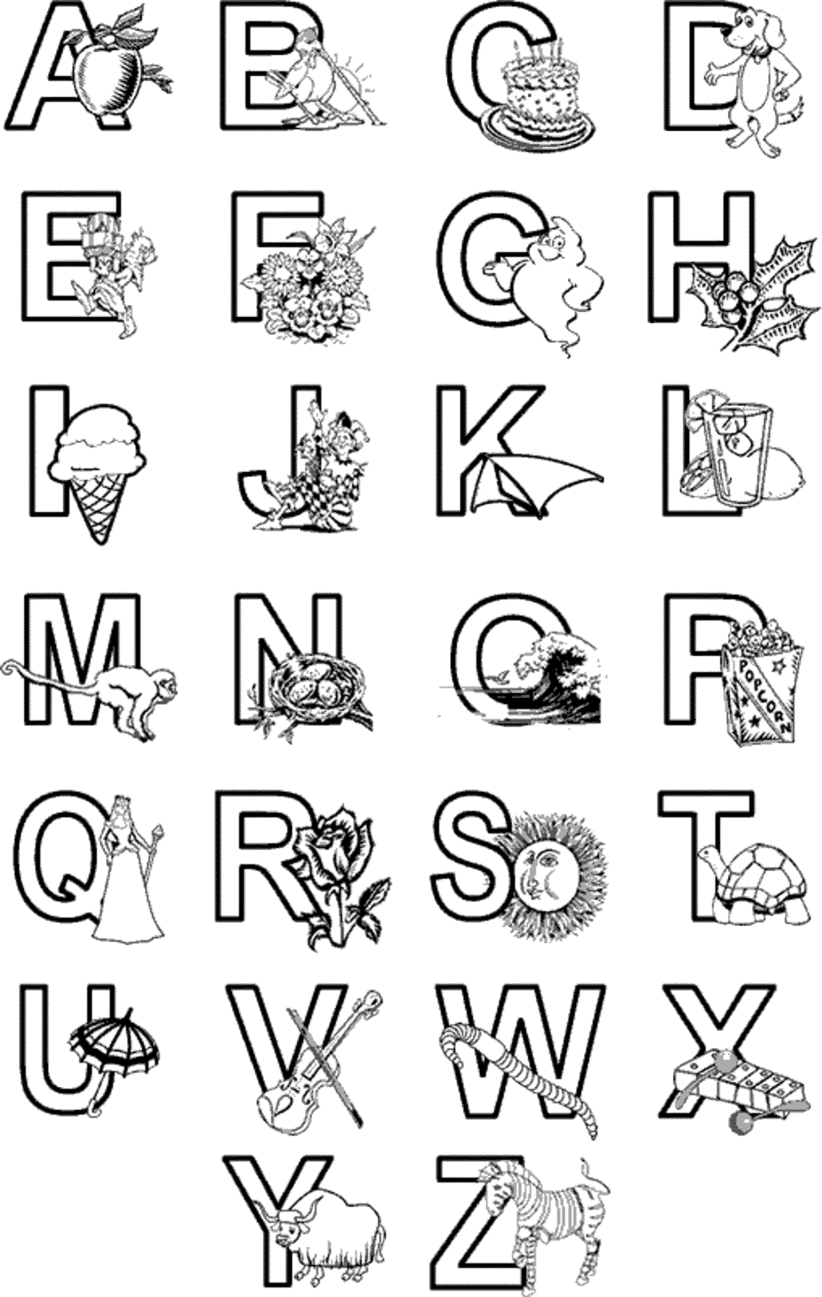 Abc Coloring Pages Free Printable Coloring Home