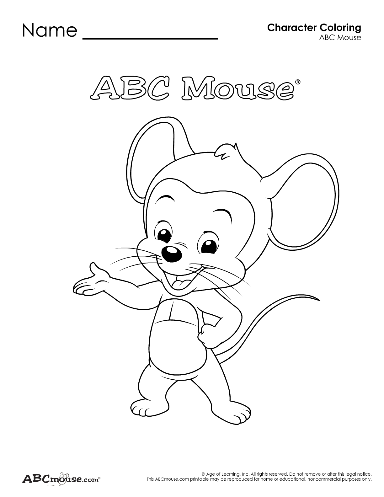 Abc Mouse Printable Worksheets