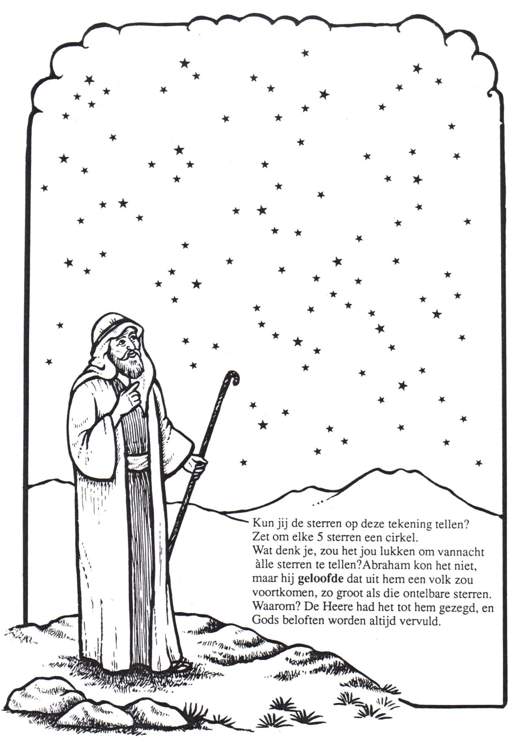 Abraham Star Coloring Page SundaySchoolist