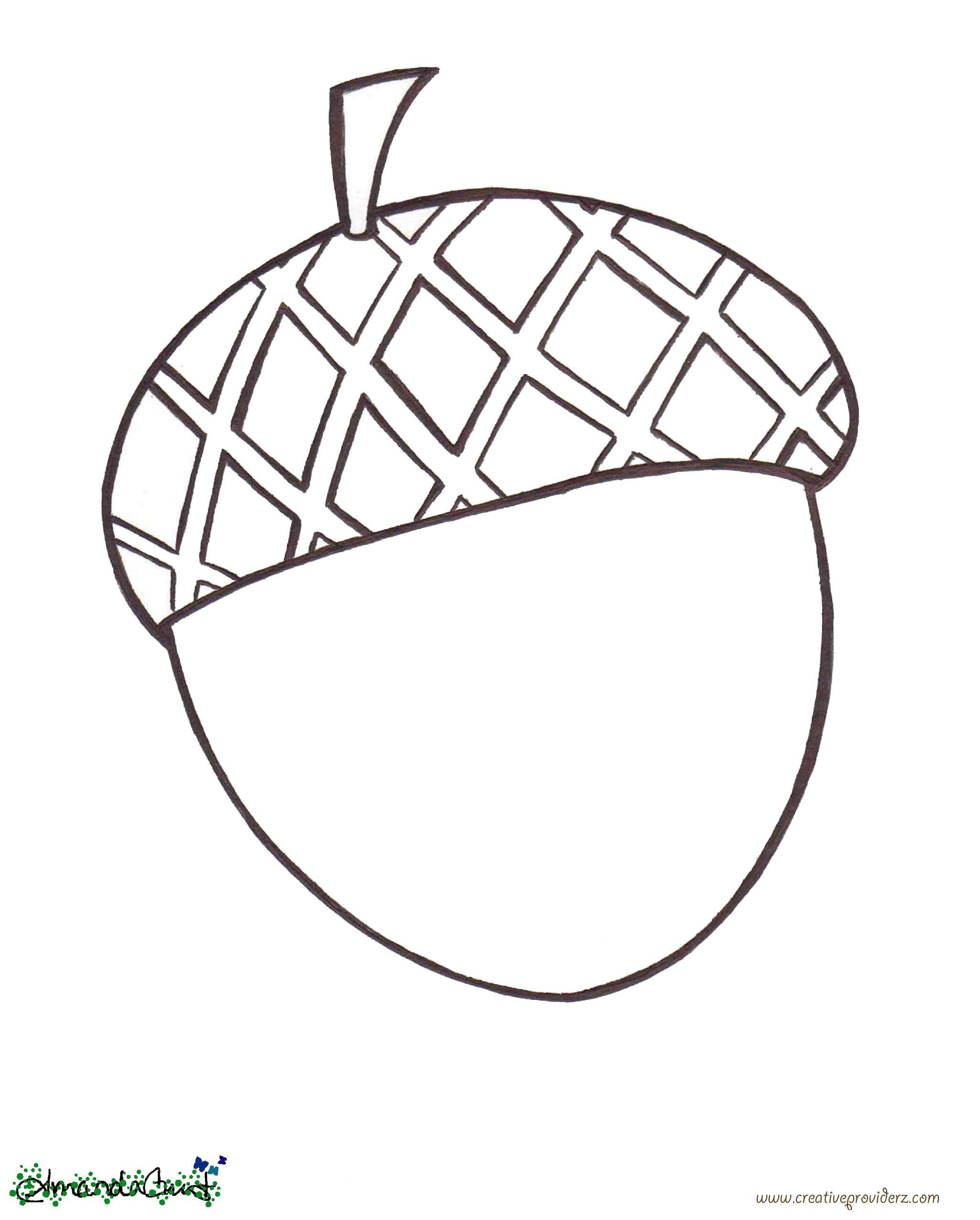 Acorn Coloring Pages For Preschoolers