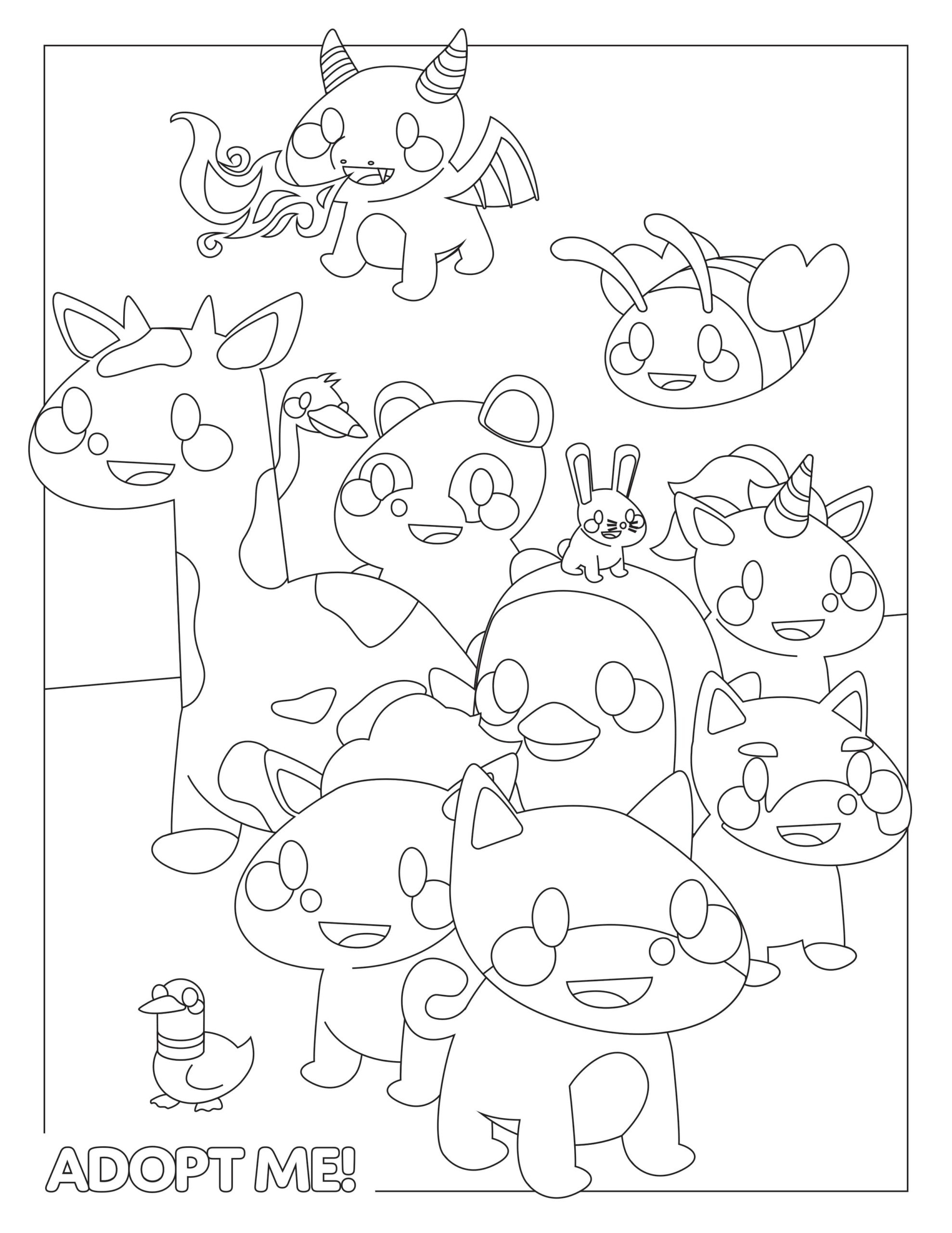 Adopt Me Coloring Pages